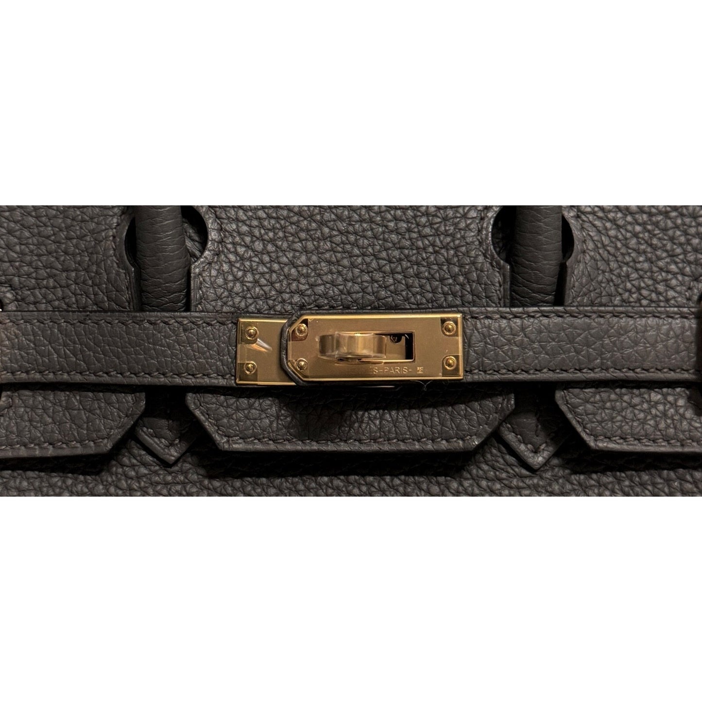 Hermes Birkin 25 Etain Gray Grey Togo Leather Gold Hardware Handbag