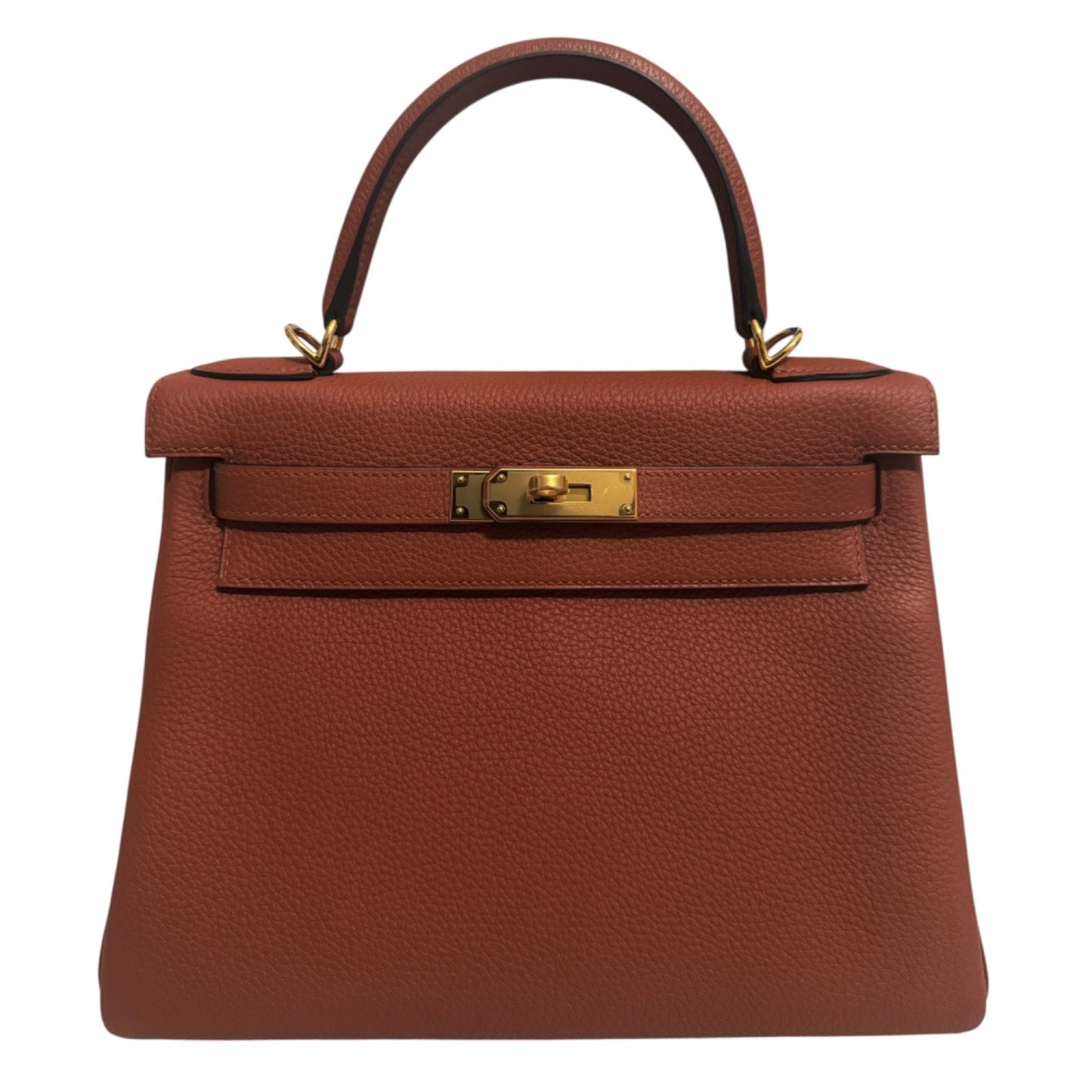 Hermes Kelly 28 Cuivre Orange Togo Leather Gold Hardware