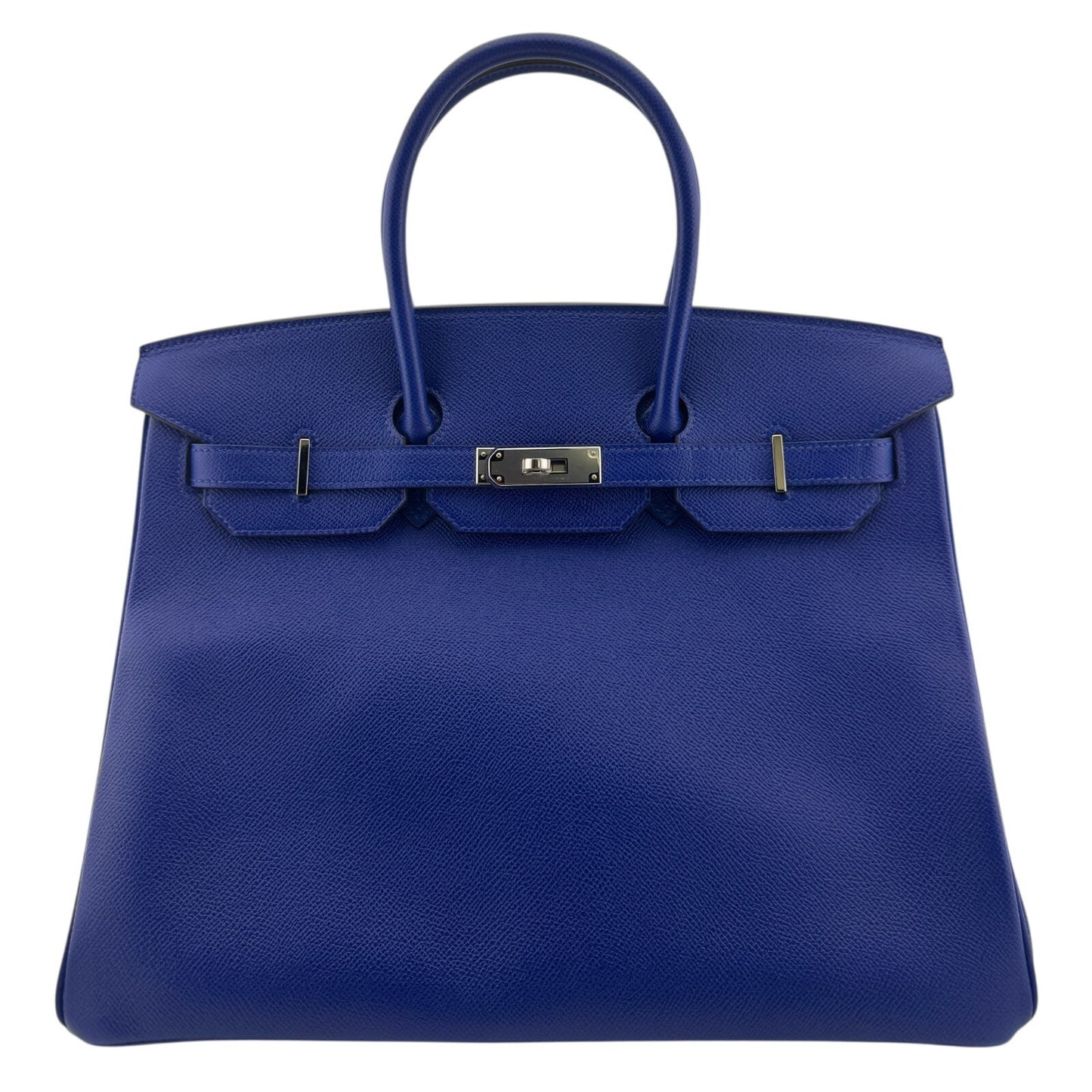 Hermes Birkin 35 Blue Electric Electrique Epsom Leather Palladium Hardware