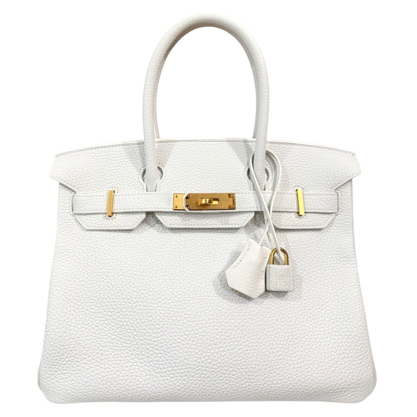 Hermes Birkin 30 White Blanc Leather Gold Hardware RARE