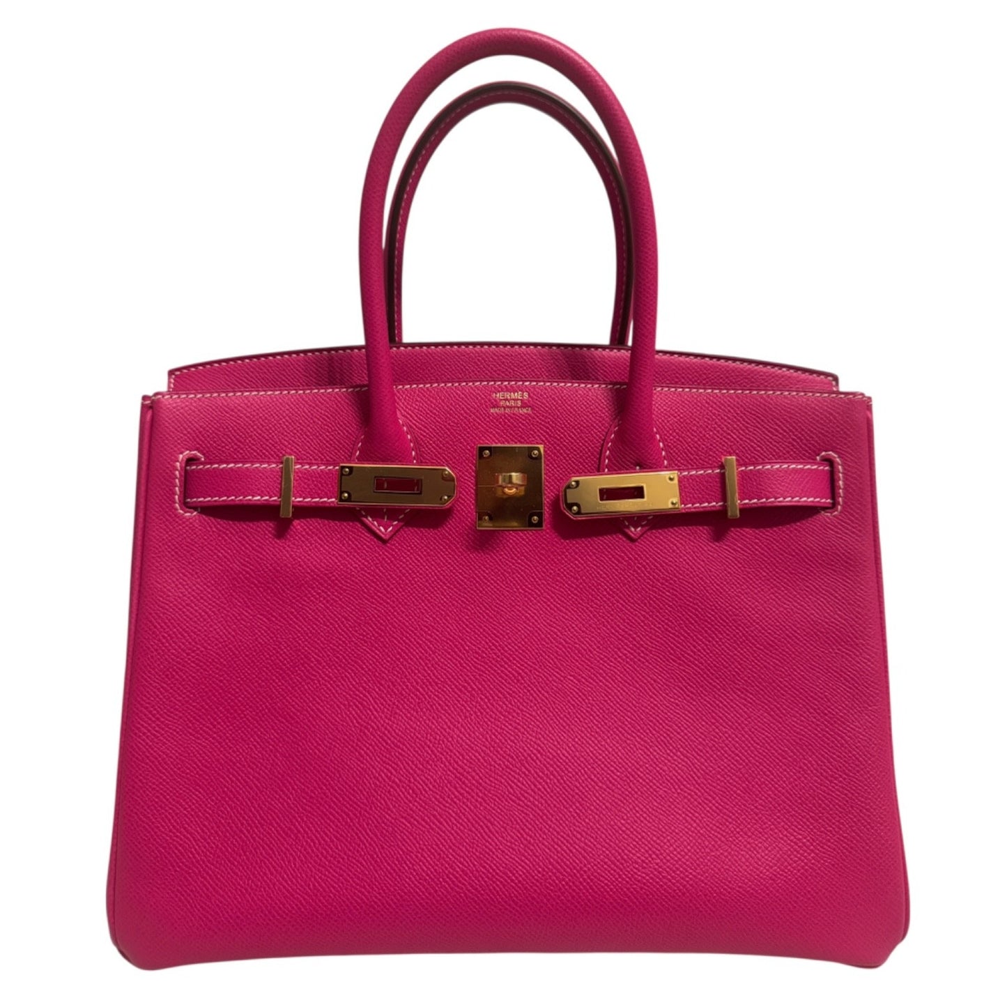 Hermes Birkin 30 Rose Tyrien Pink Epsom Leather Gold Hardware RARE