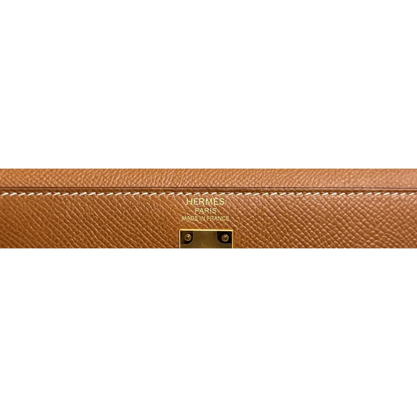 Hermes Kelly 25 Sellier Gold Tan Epsom Leather Gold Hardware