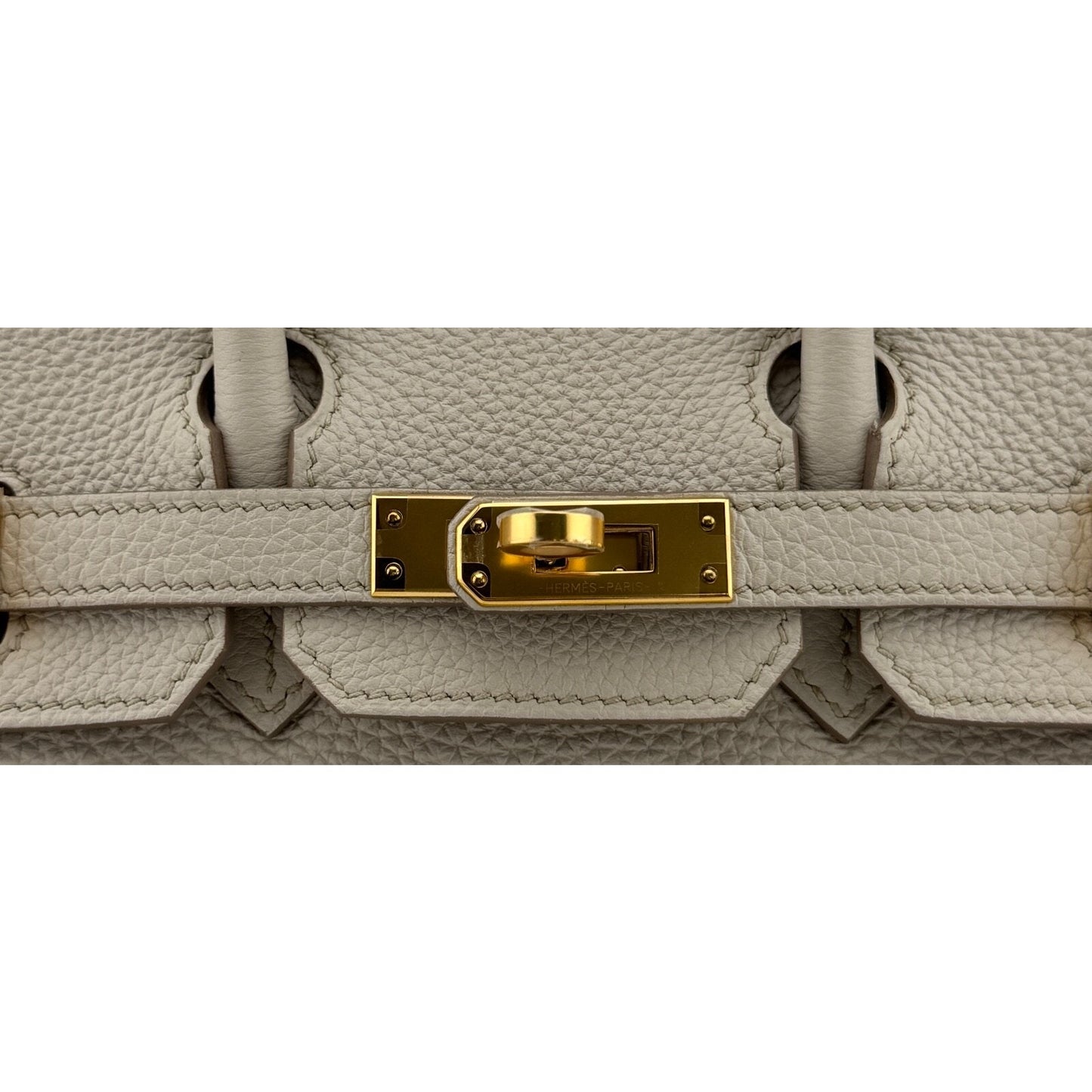 Hermes Birkin 25 Beton Beige Togo Leather Gold Hardware Handbag