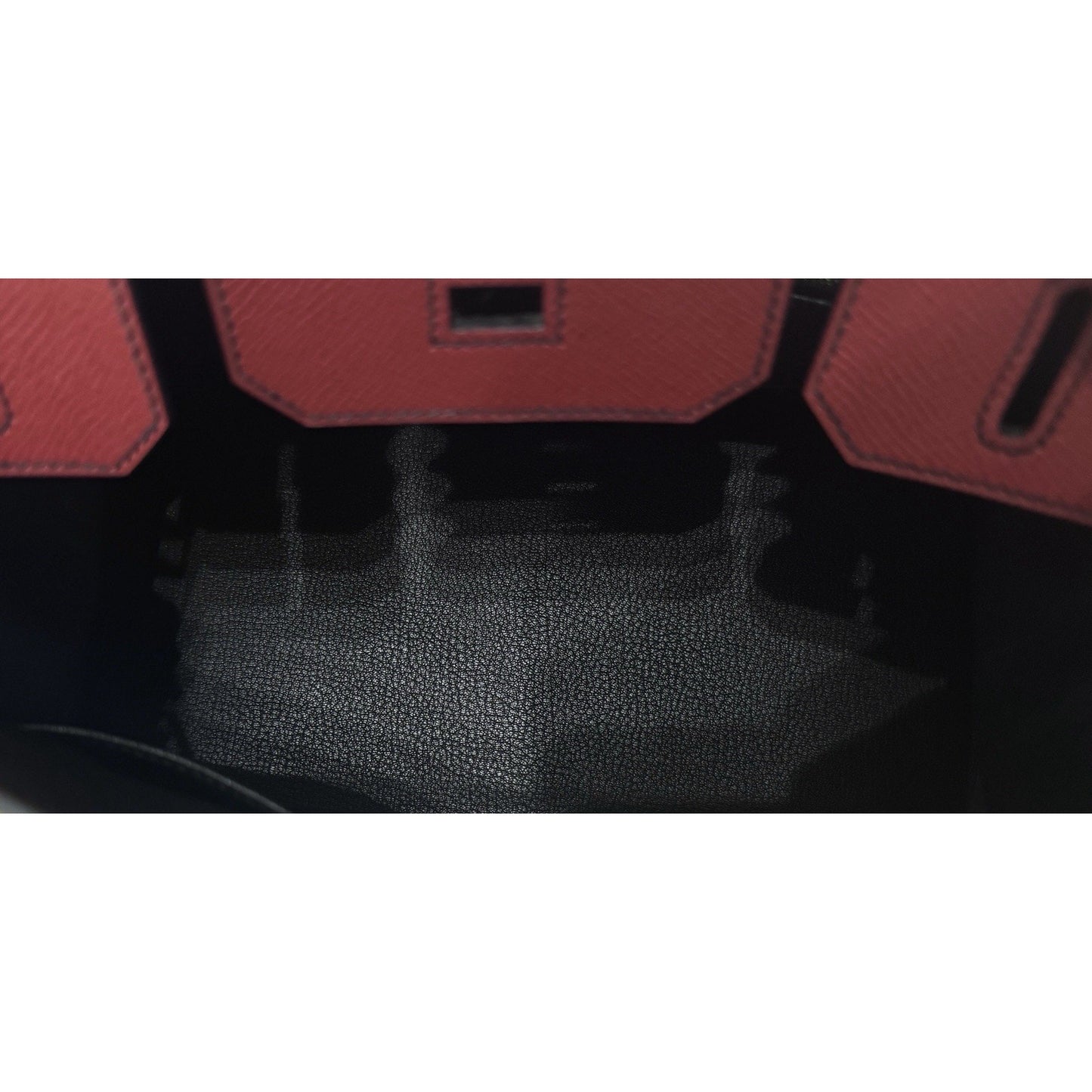 Hermes Birkin 30 Special Order Black Rouge H Red Epsom Brushed Gold Hardware