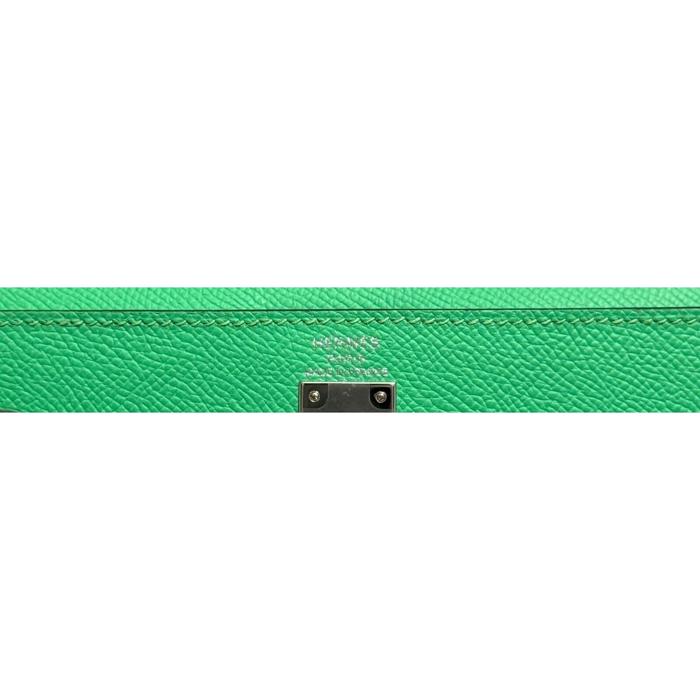 Hermes Kelly 25 Sellier Vert Comics Green Epsom Leather Palladium Hardware