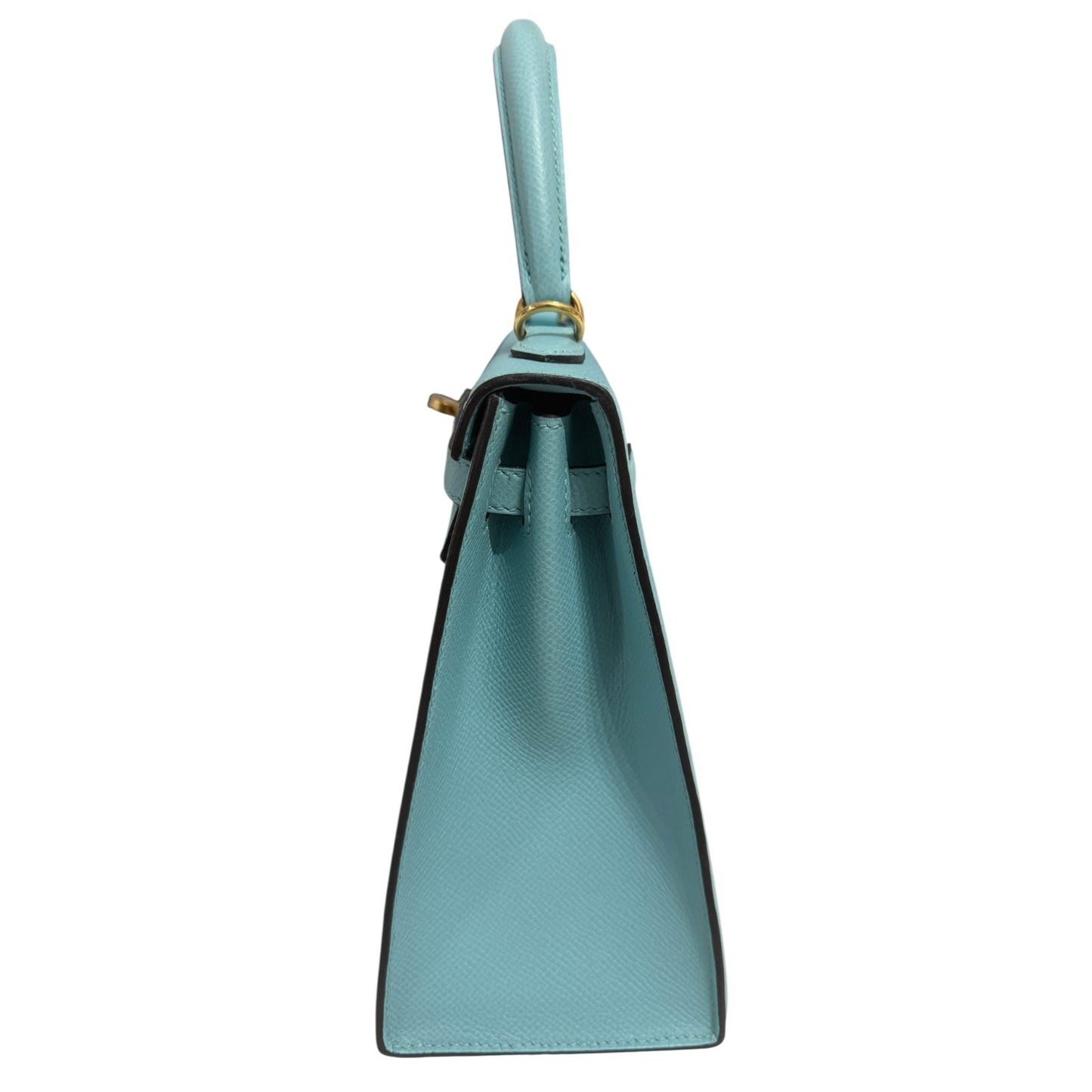 Hermes Kelly 25 Sellier Blue Atoll Tiffany Blue Epsom Leather Gold Hardware Rare
