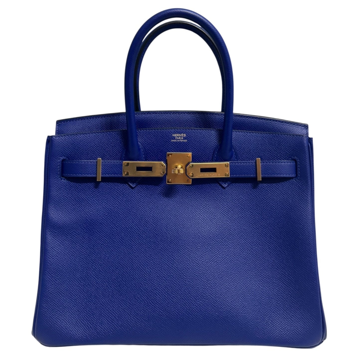 Hermes Birkin 30 Blue Electric Bleu Epsom Leather Gold Hardware