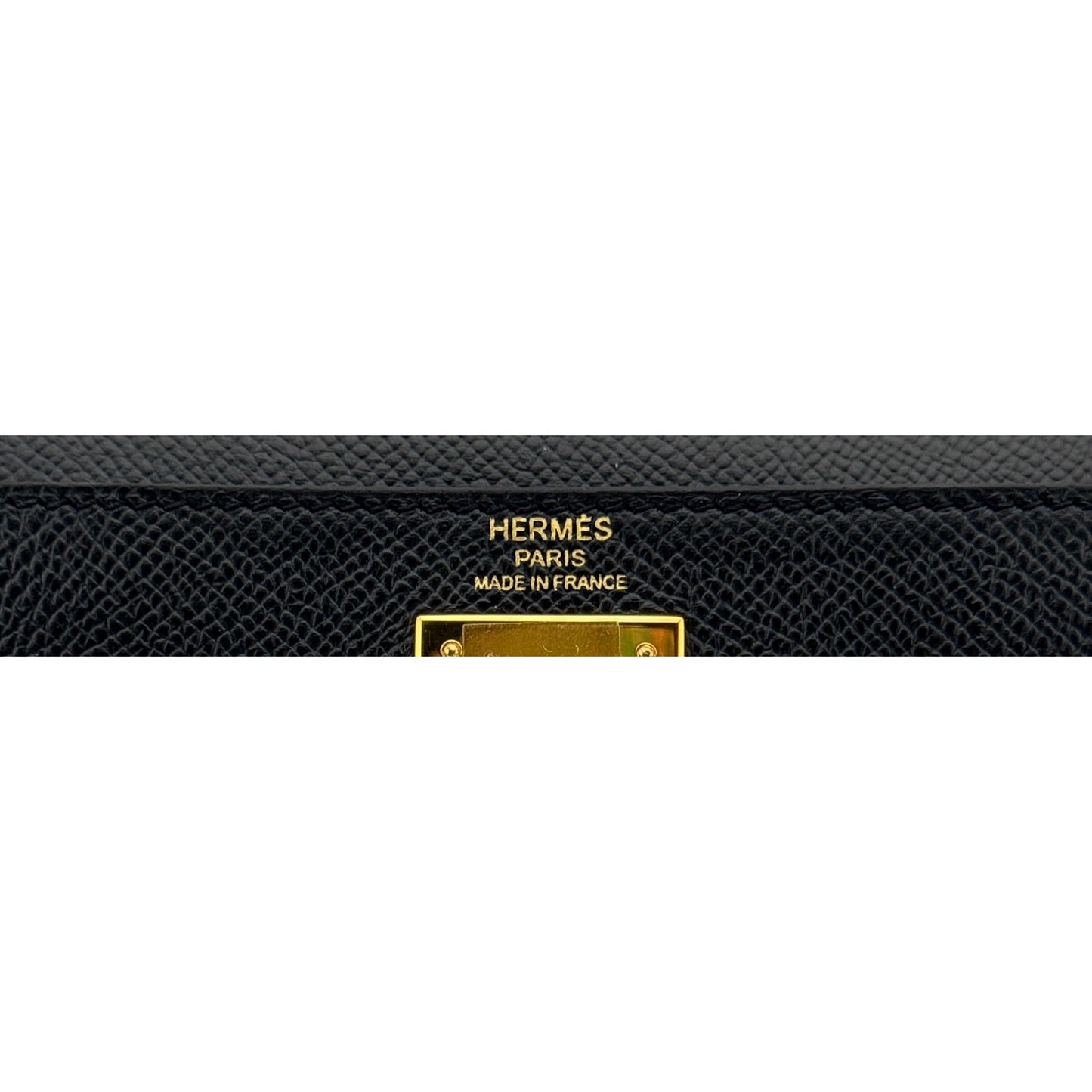 Hermes Kelly 28 Sellier Black Noir Epsom Leather Gold Hardware