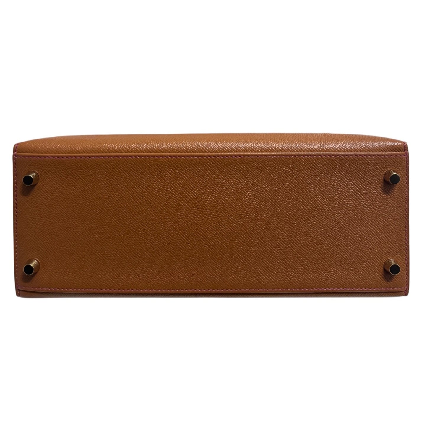 Hermes Kelly 28 Sellier Special Order Gold Tan Rose Pourpre Pink Brushed Gold