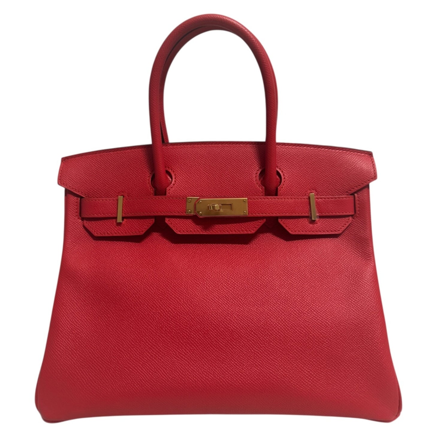 Hermes Birkin 30 Rouge Tomato Tomato Red Epsom Leather Gold Hardware