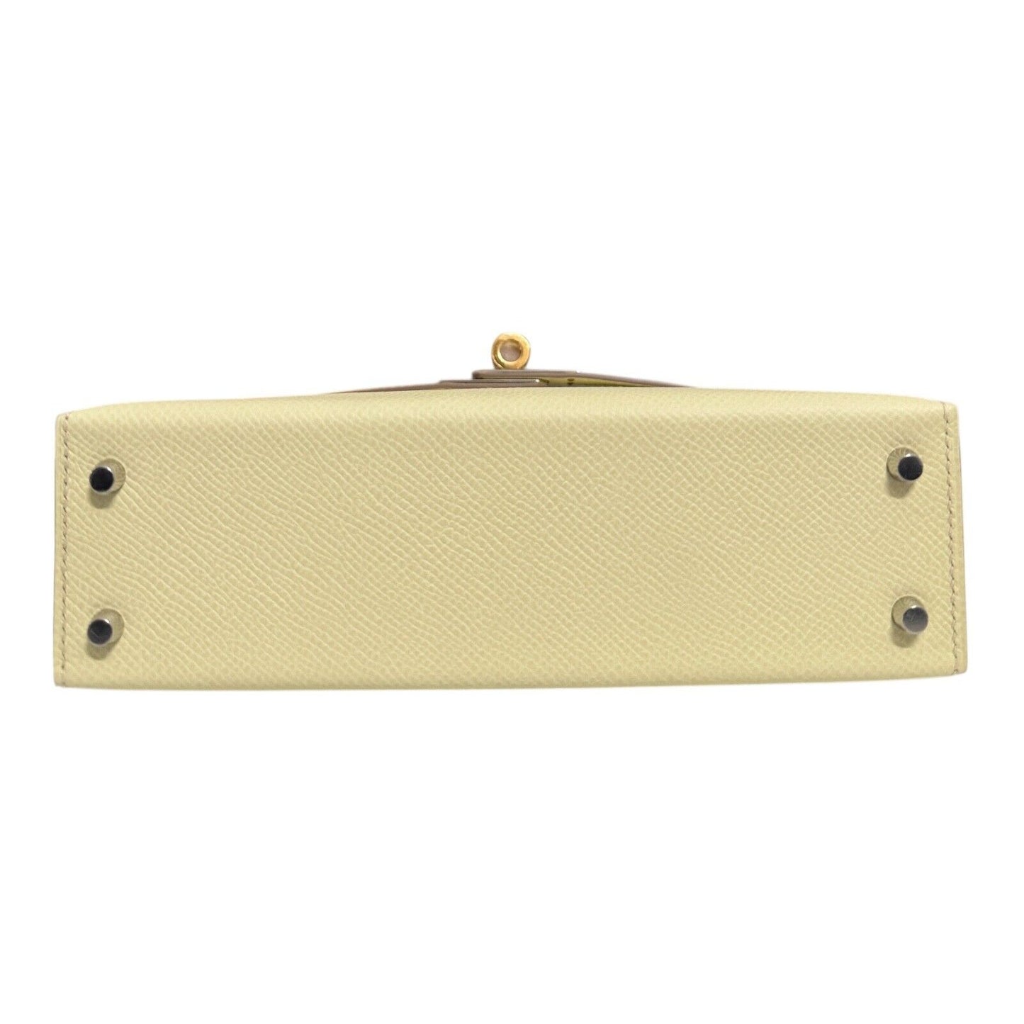Hermes Kelly Mini 20 Jaune Milton Yellow Epsom Leather Electrum Hardware RARE
