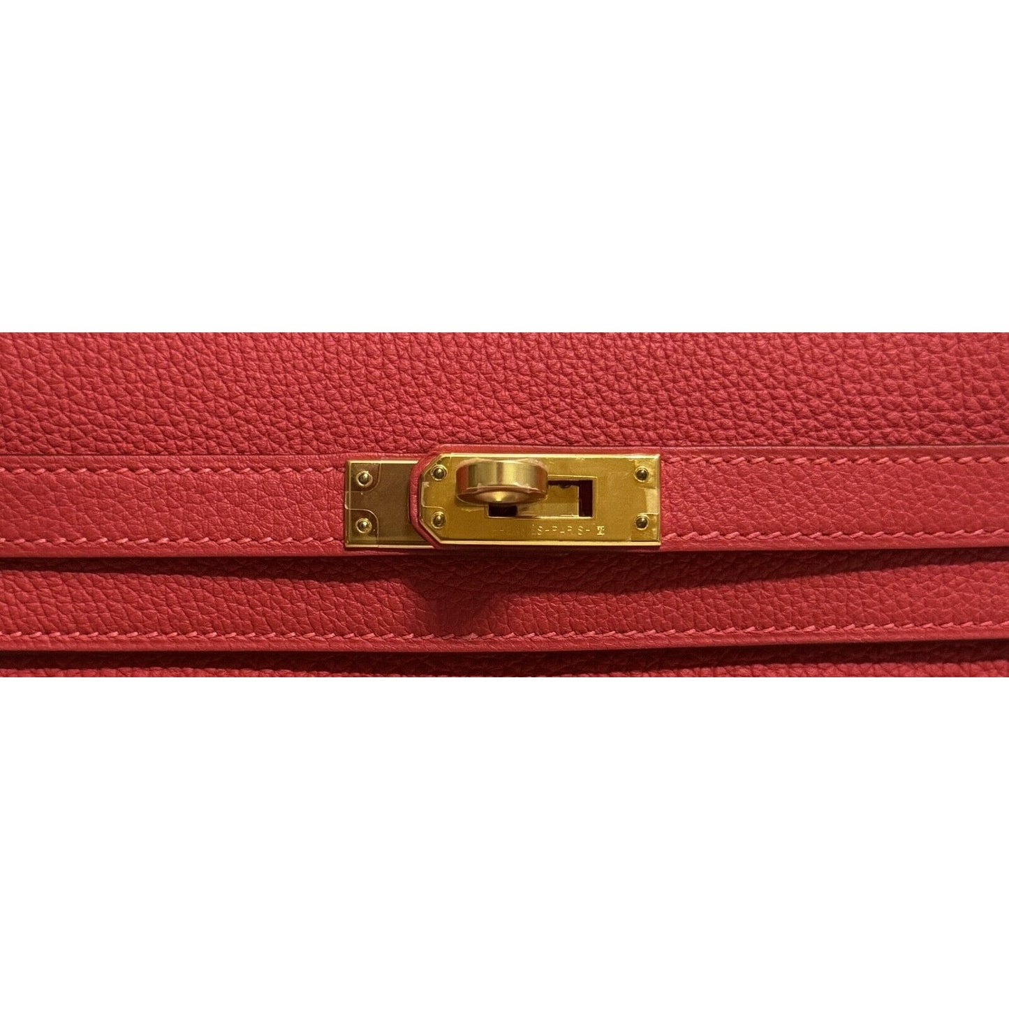 Hermes Kelly 25 Rouge Red Togo Leather Gold Hardware