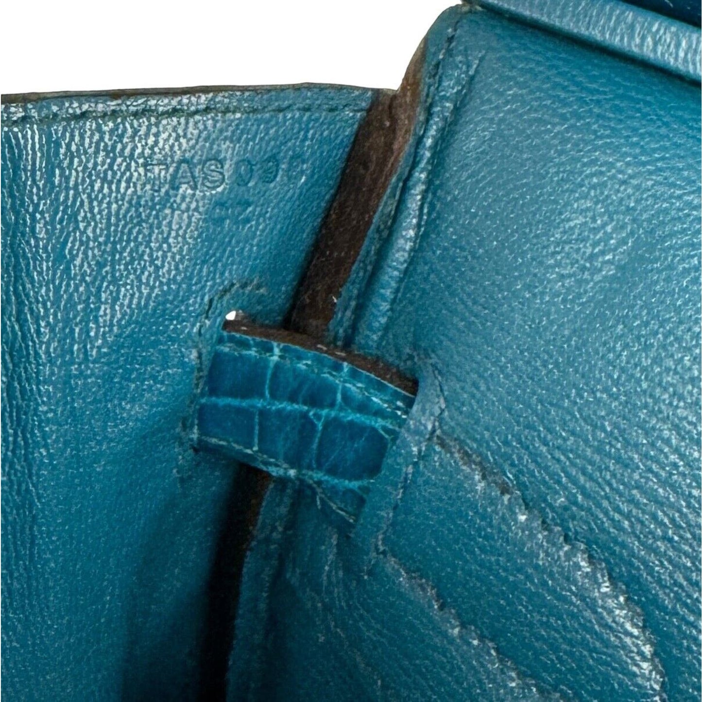 Hermes Birkin 30 Blue Izmir Crocodile Leather Gold Hardware RARE