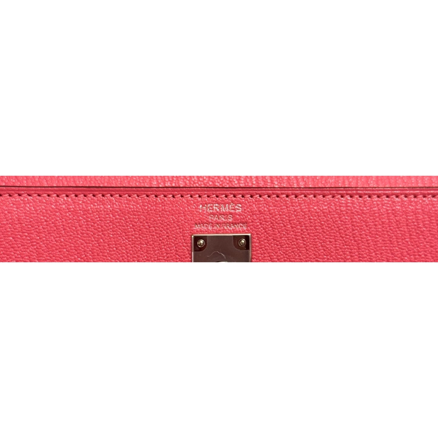 Hermes Kelly 25 Sellier Rose Azalee Azalea Pink Chevre Leather Palladium RARE