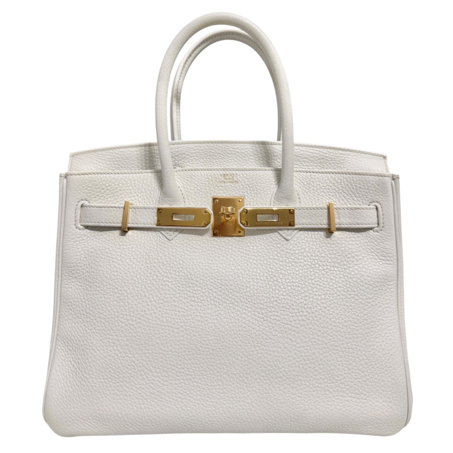 Hermes Birkin 30 White Blanc Leather Gold Hardware RARE