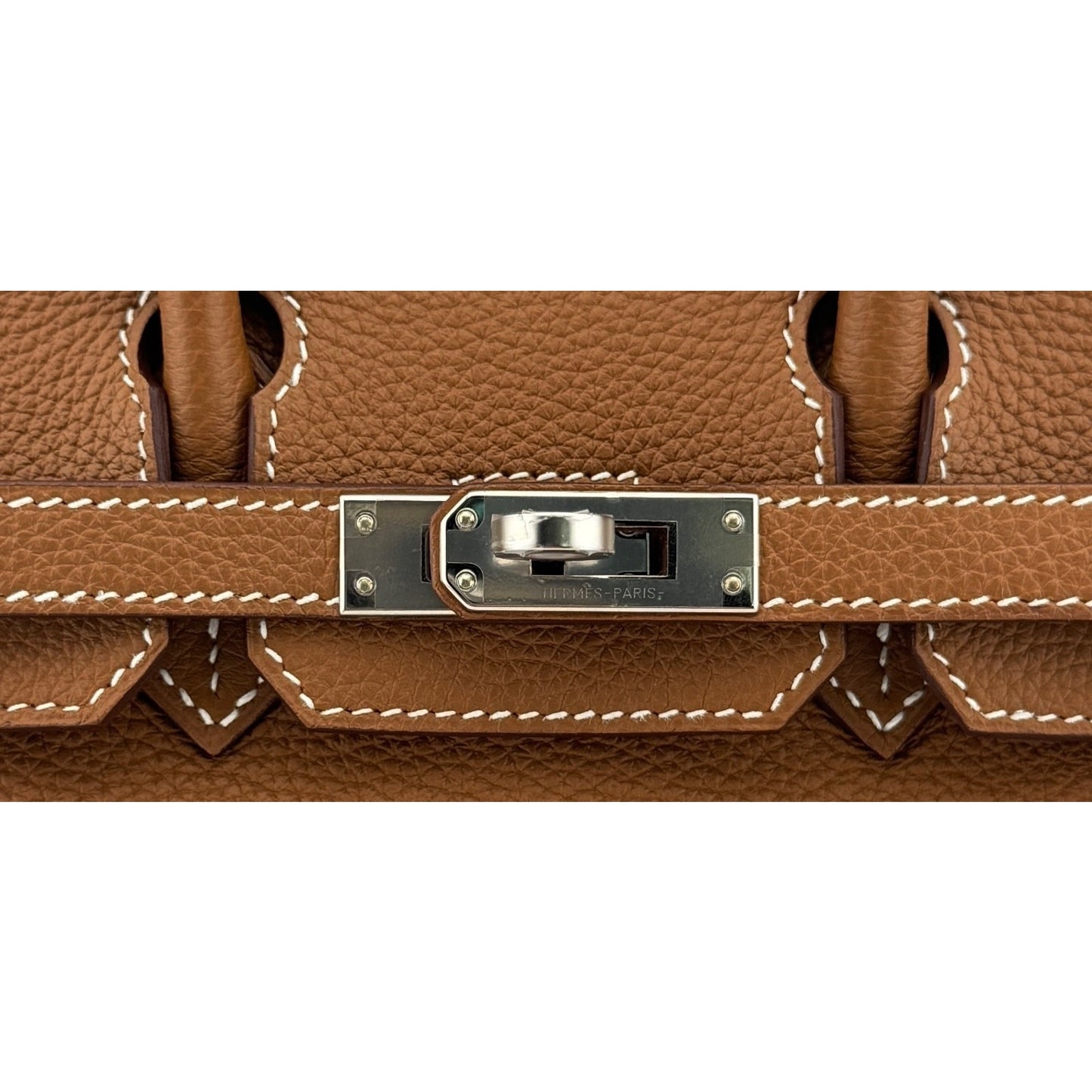 Hermes Birkin 25 Gold Tan Togo Leather Palladium Hardware Handbag