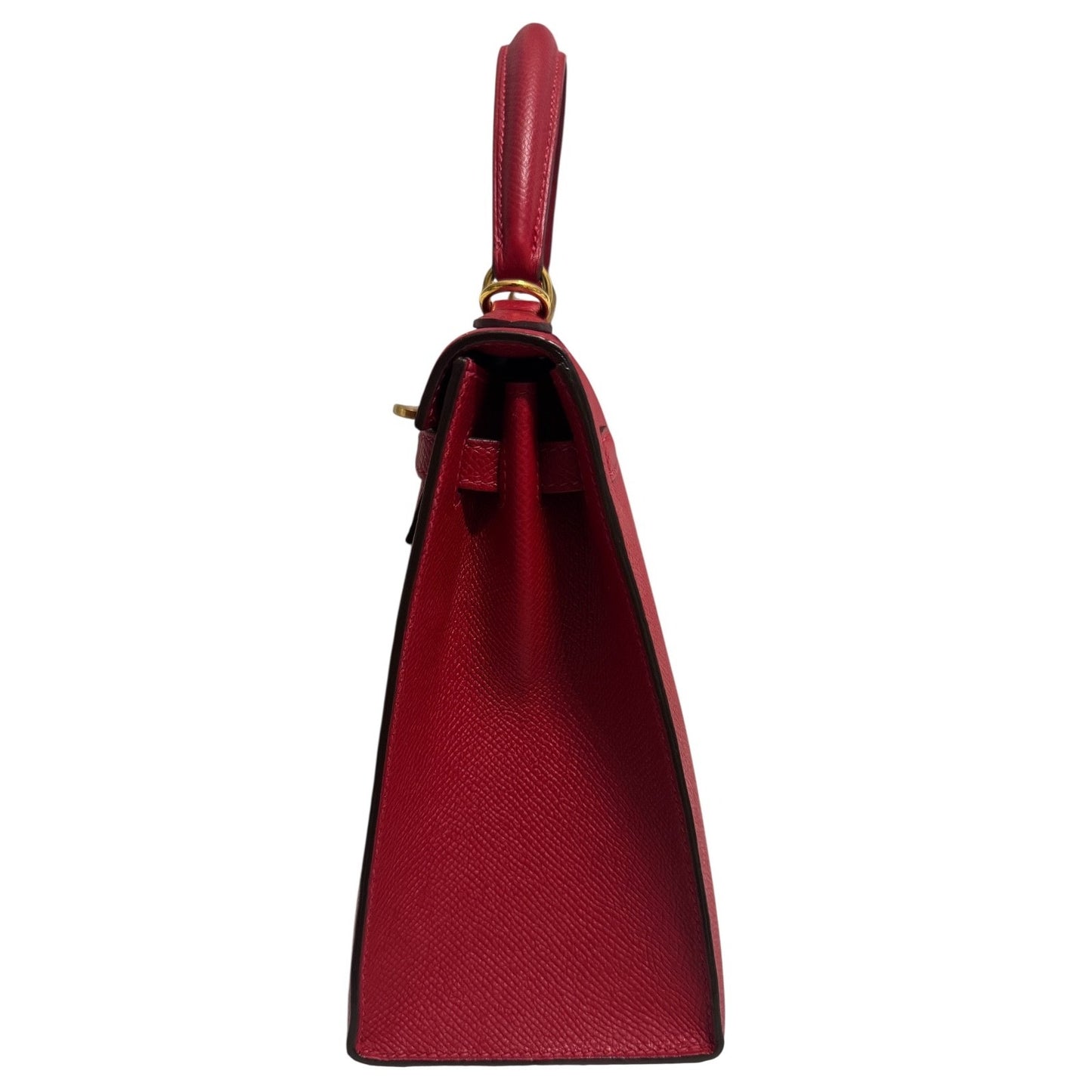 Hermes Kelly 25 Sellier Rouge Casaque Red Epsom Leather Gold Hardware