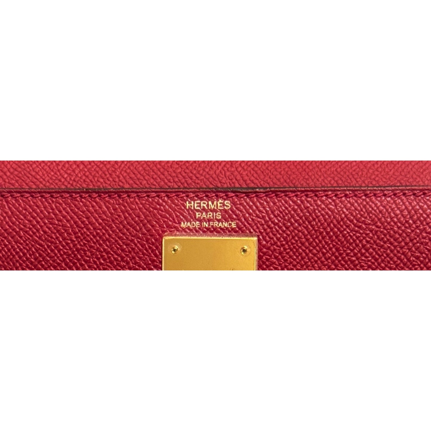 Hermes Kelly 28 Sellier Rouge Casaque Red Epsom Leather Gold Hardware