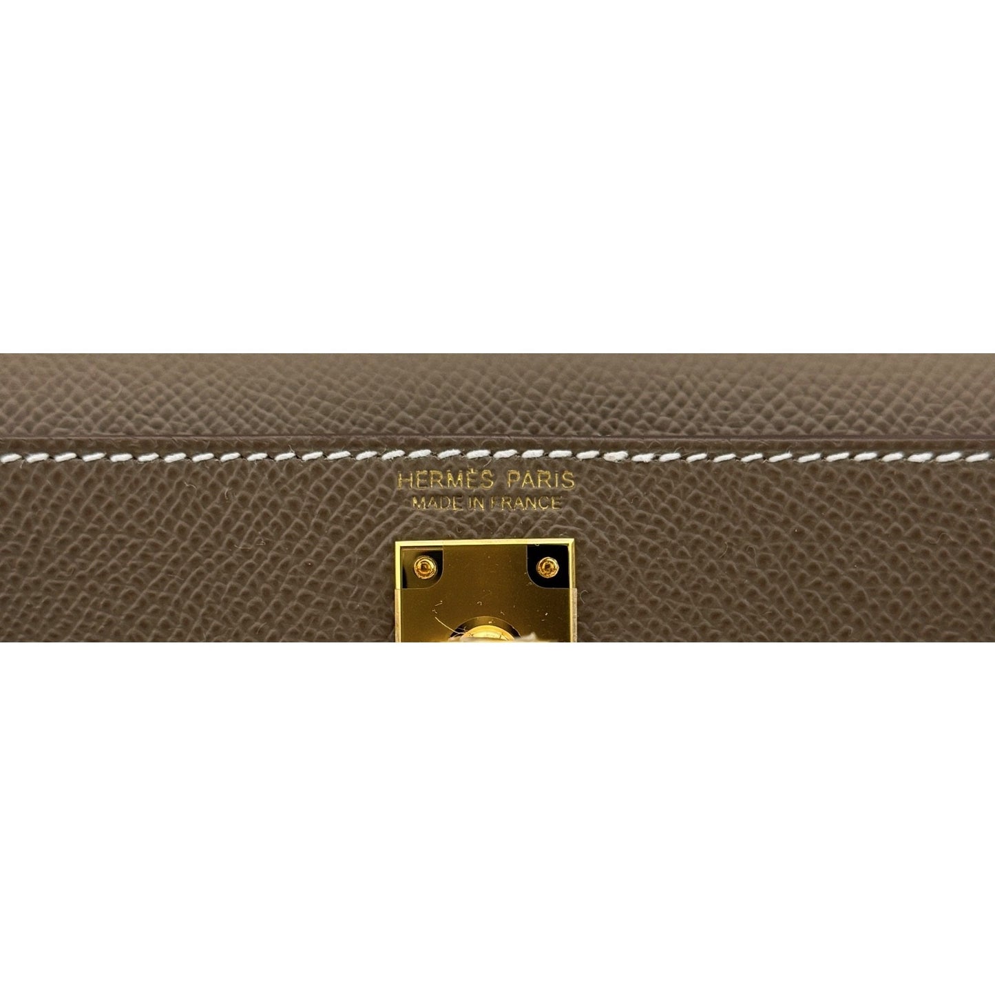 Hermes Kelly Mini 20 Etoupe Gray Epsom Leather Gold Hardware 2024