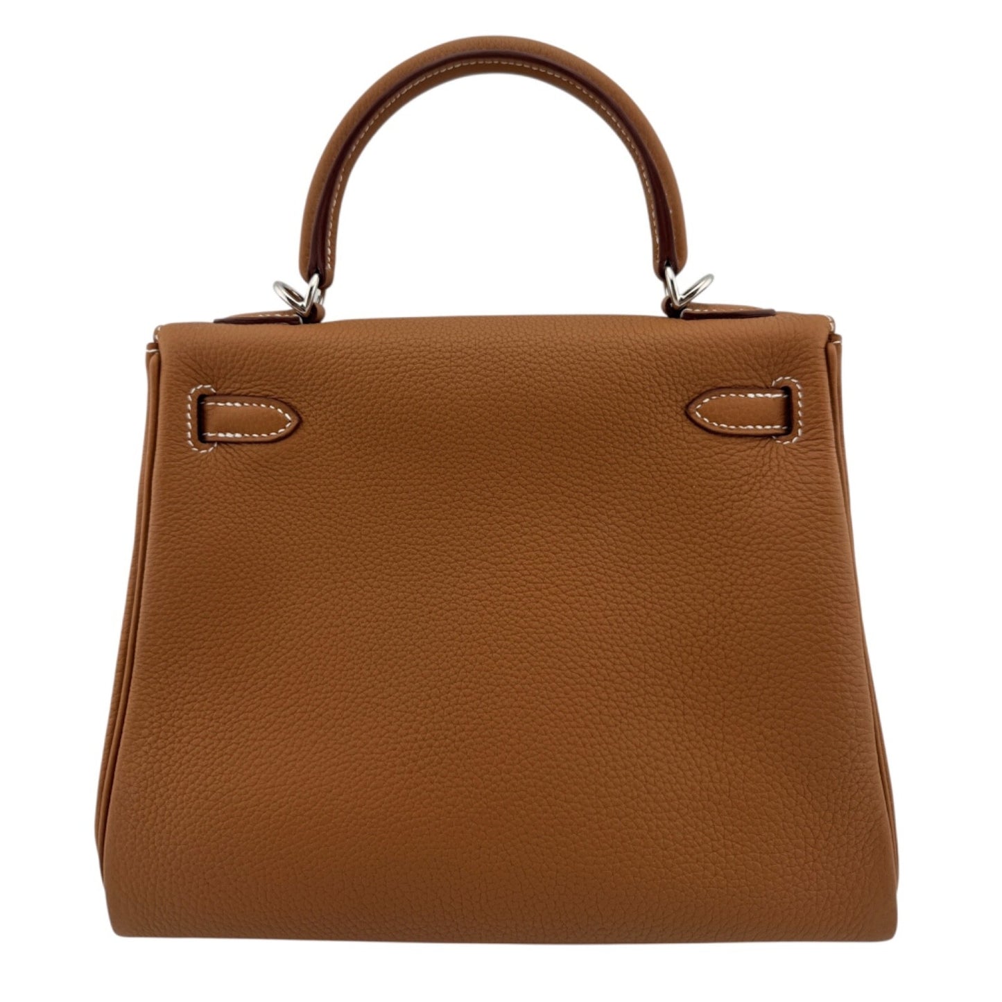 Hermes Kelly 25 Gold Tan Togo Leather Palladium Hardware Shoulder Bag 2024