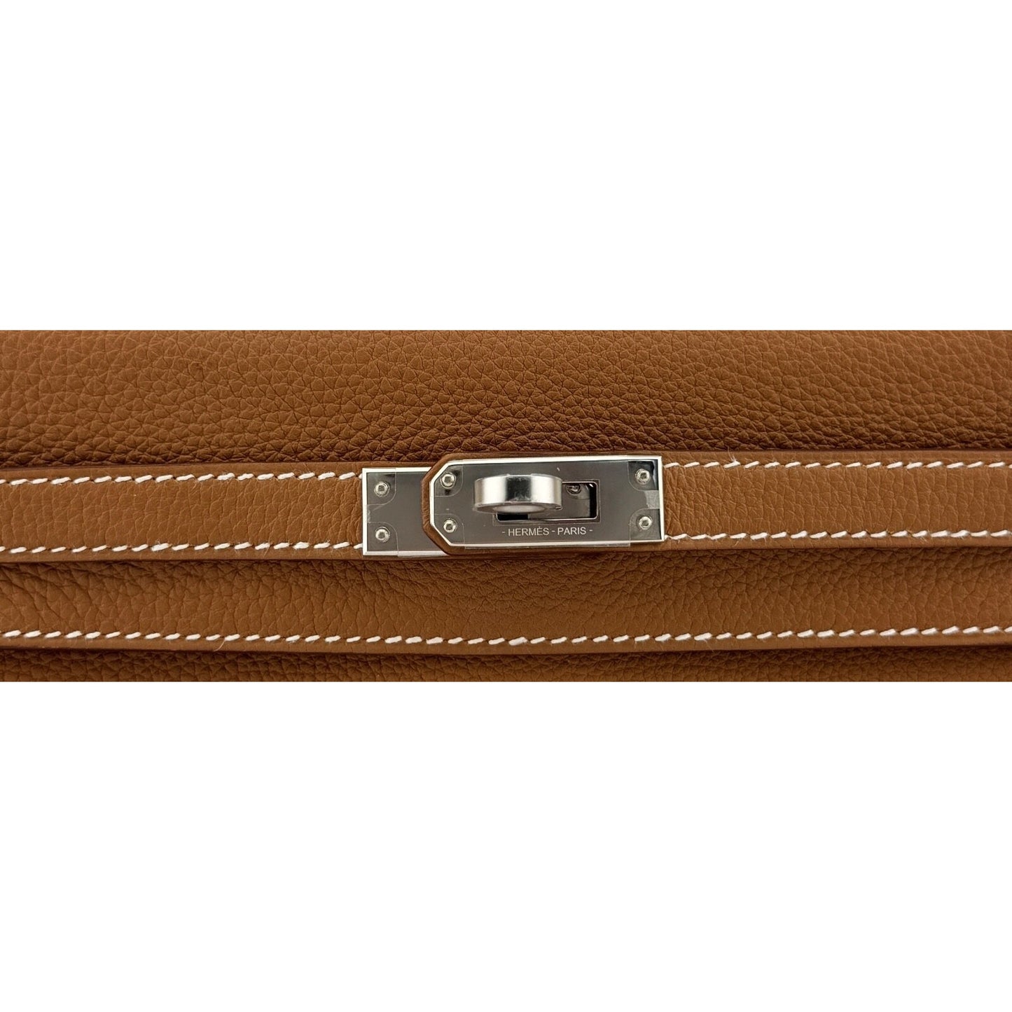 Hermes Kelly 25 Gold Tan Togo Leather Palladium Hardware Shoulder Bag 2024