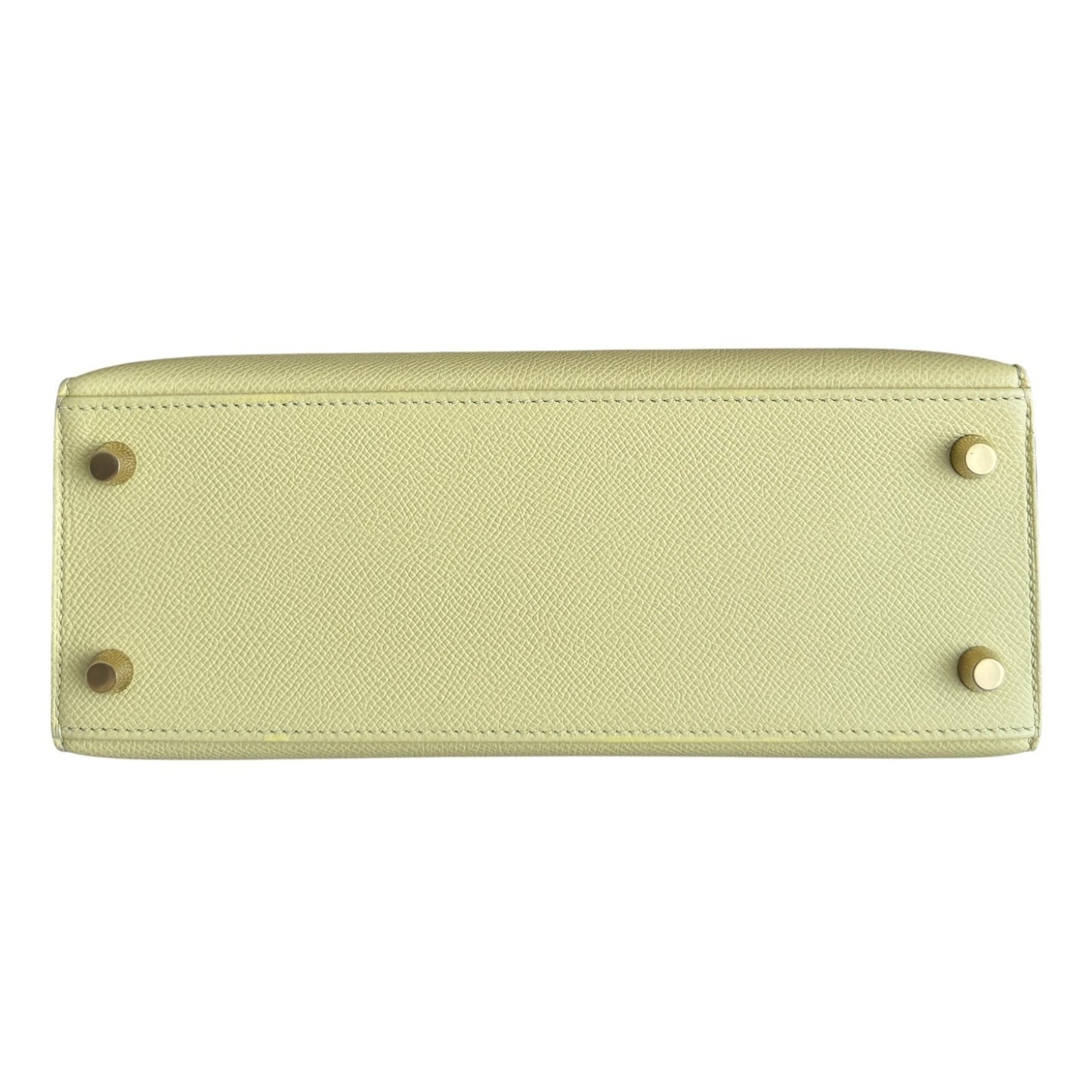 Hermes Kelly 25 Sellier Jaune Poussin Yellow Epsom Leather Gold Hardware