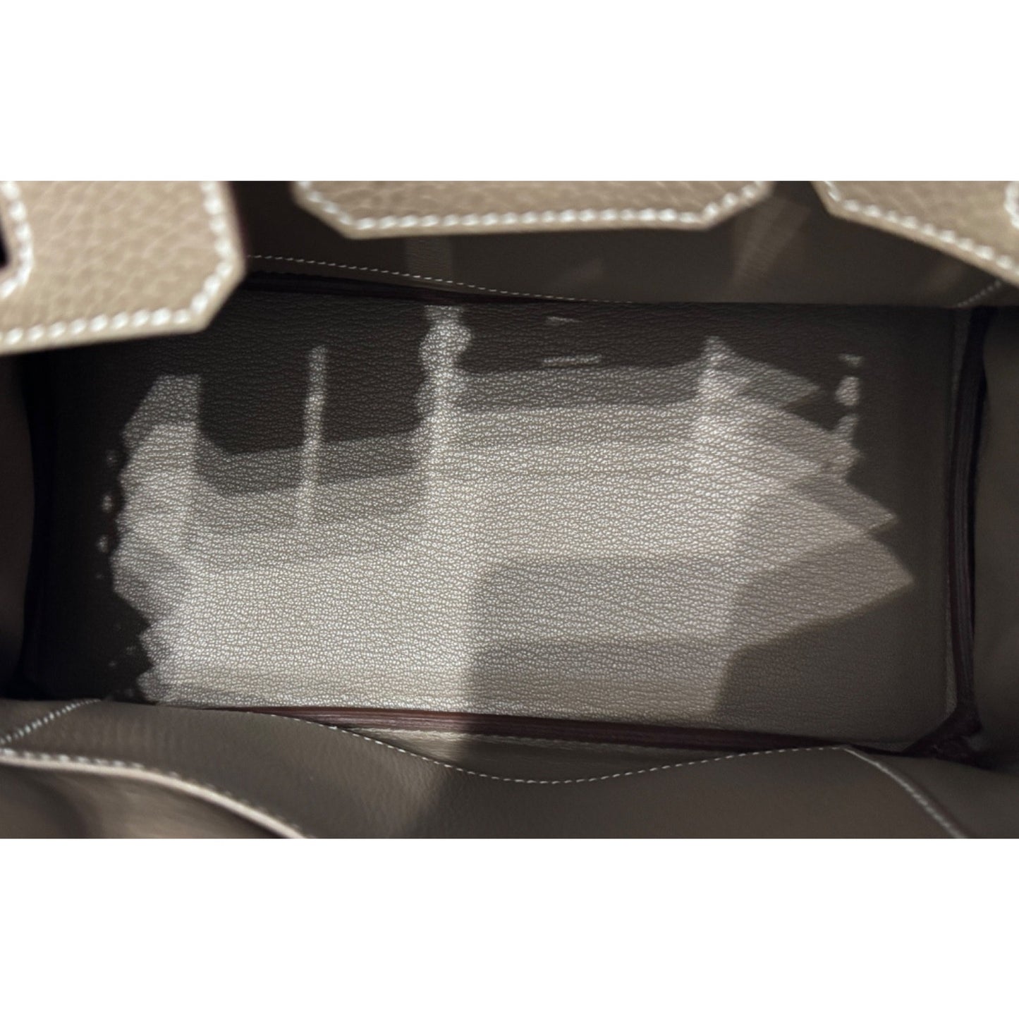 Hermes Birkin 25 Etoupe Gray Togo Leather Gold Hardware Handbag