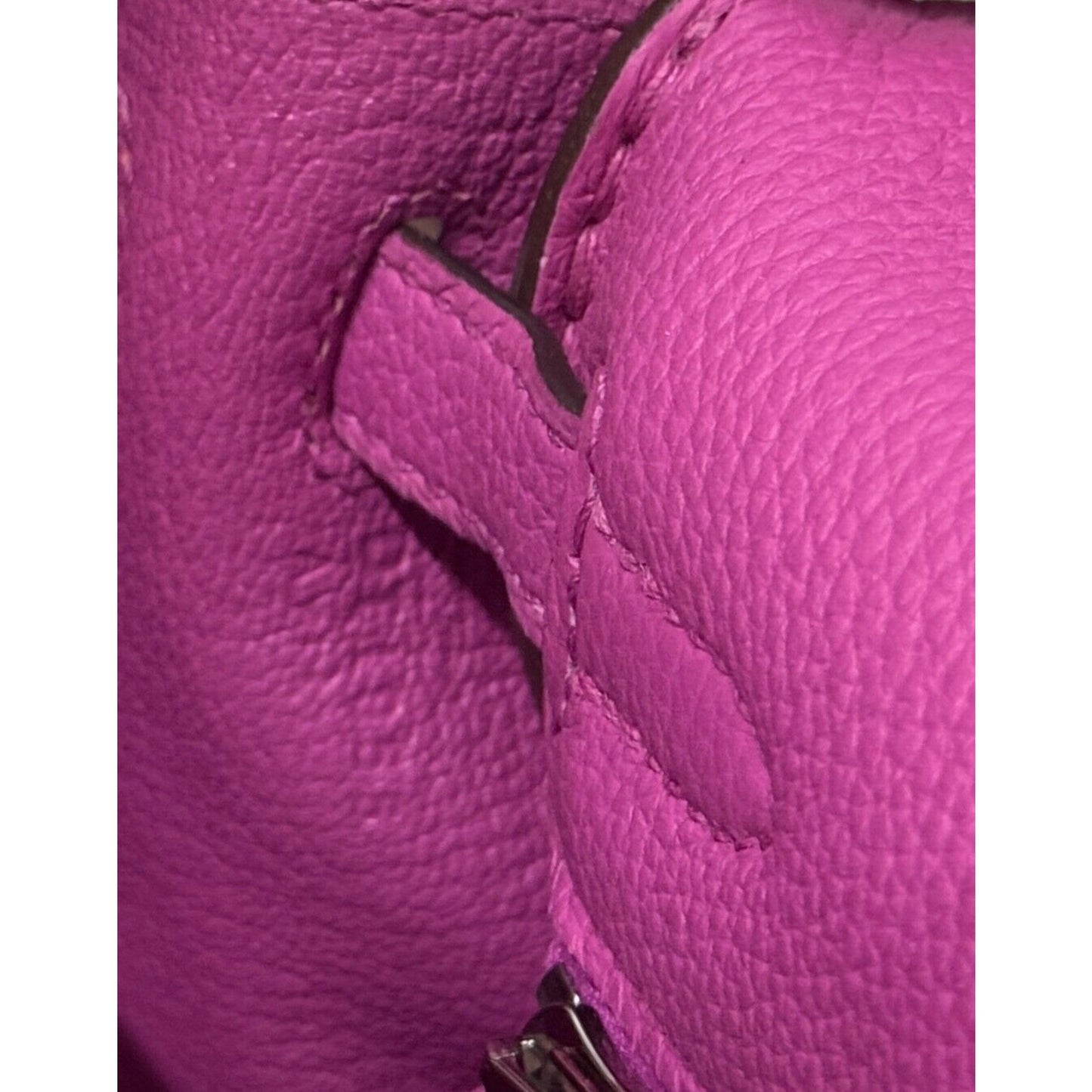 Hermes Kelly 25 Magnolia Pink Purple Togo Palladium Hardware