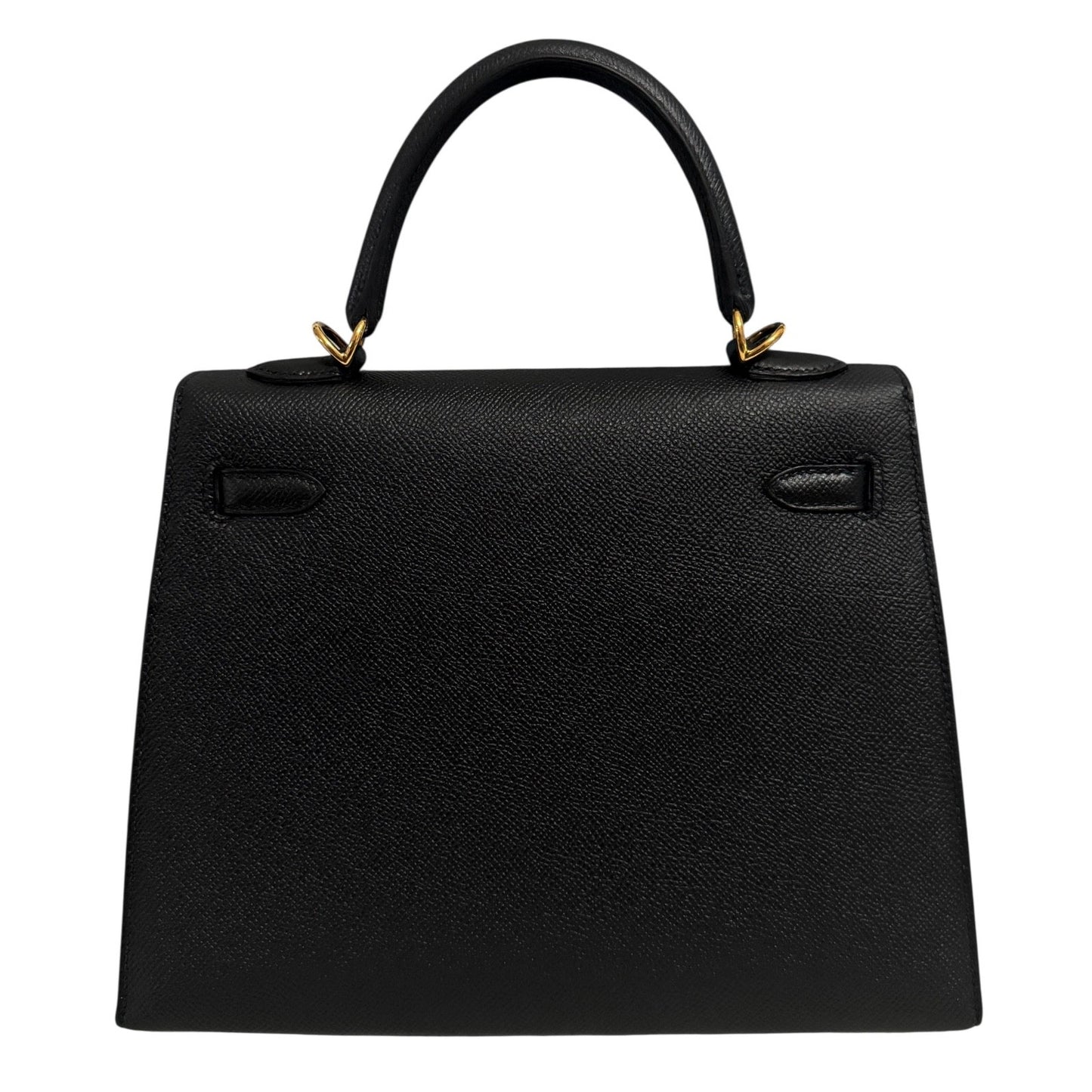 Hermes Kelly 25 Sellier Black Noir Epsom Leather Gold Hardware