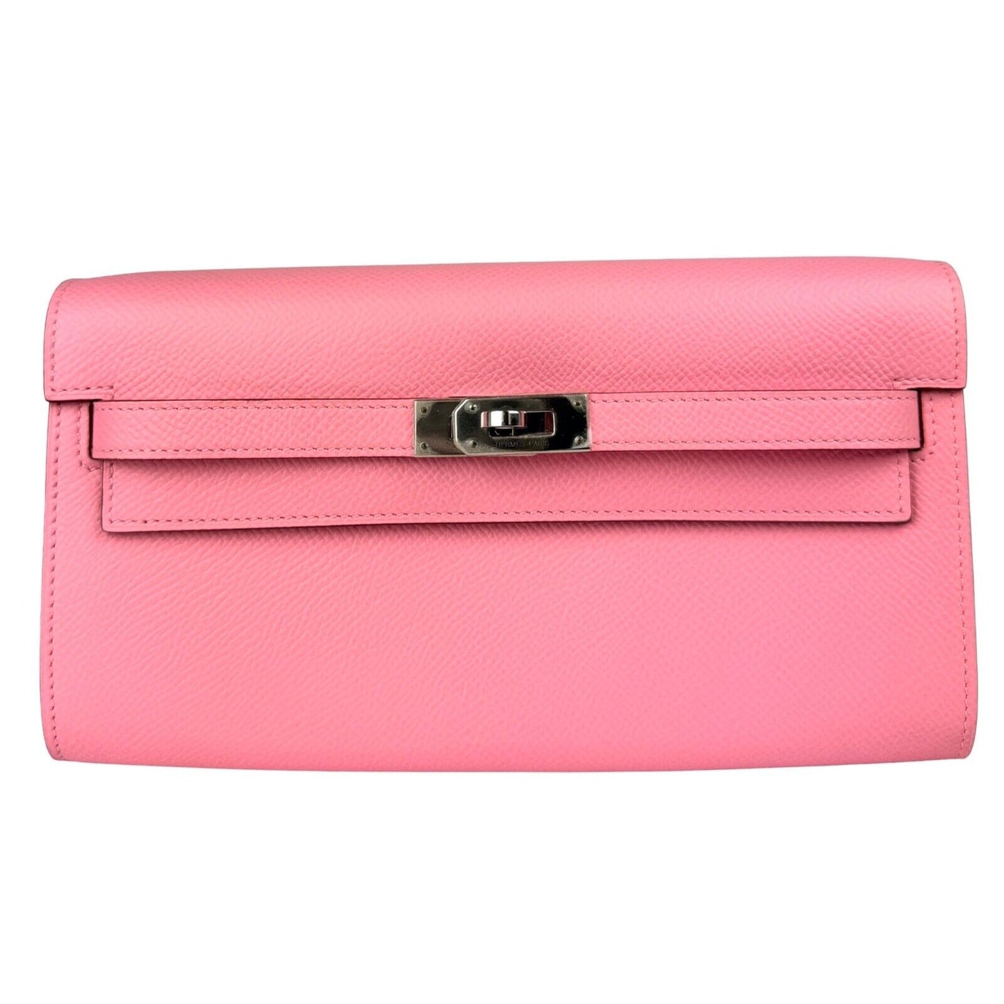 Hermes Kelly To Go Rose Confetti Pink Wallet Epsom Leather Palladium Hardware