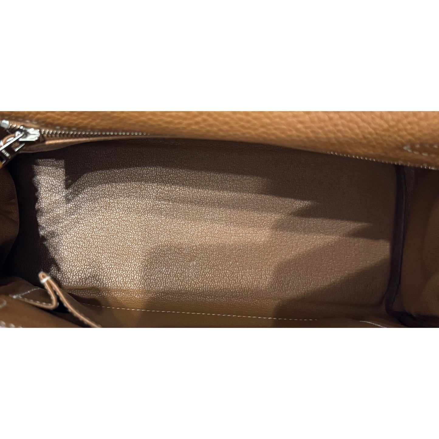 Hermes Kelly 25 Gold Tan Camel Togo Leather Palladium Hardware Shoulder Bag