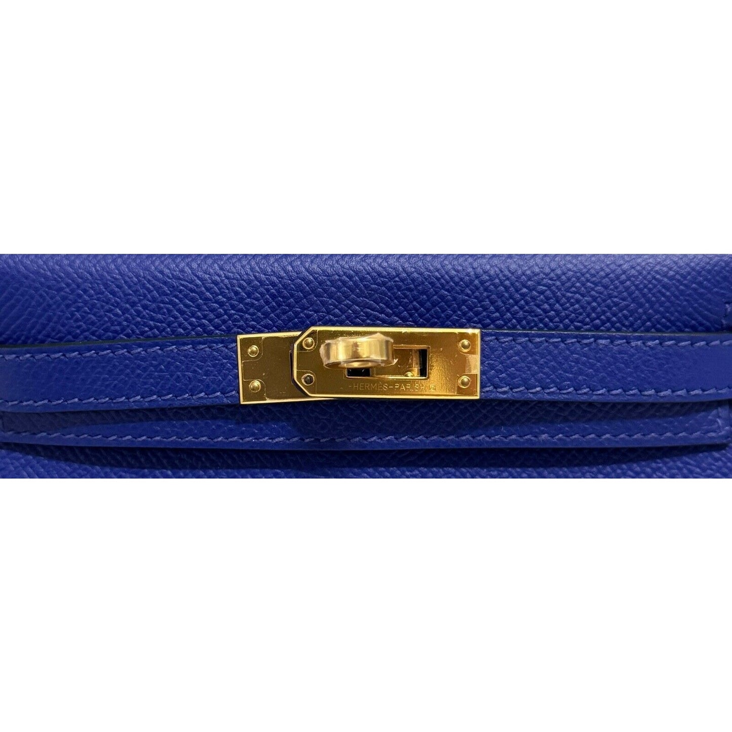 Hermes Kelly Mini 20 Bleu Electrique Blue Electric Epsom Leather Gold Hardware