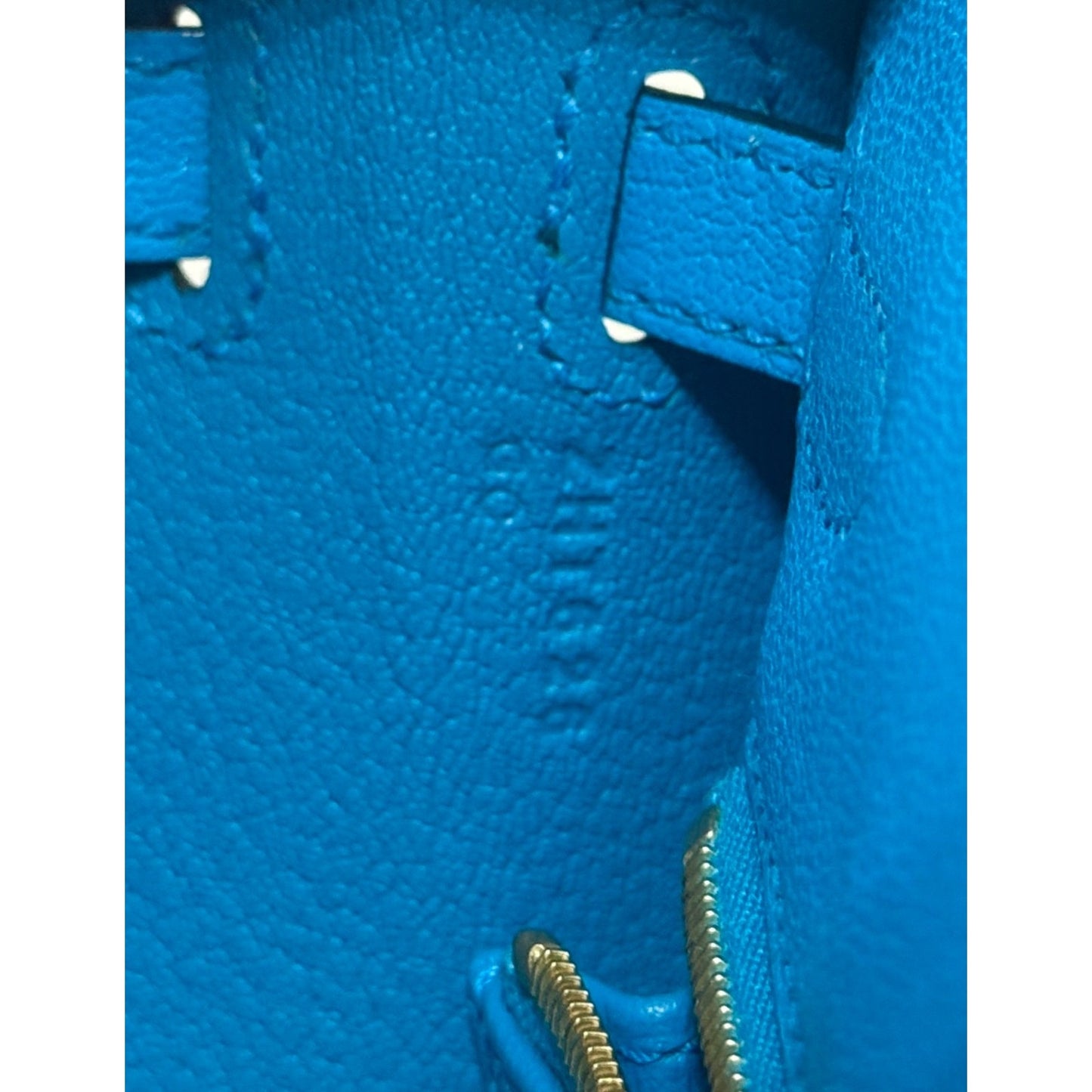 Hermes Kelly 25 Sellier Blue Frida Bleu Chevre Chamkila Leather Gold Hardware