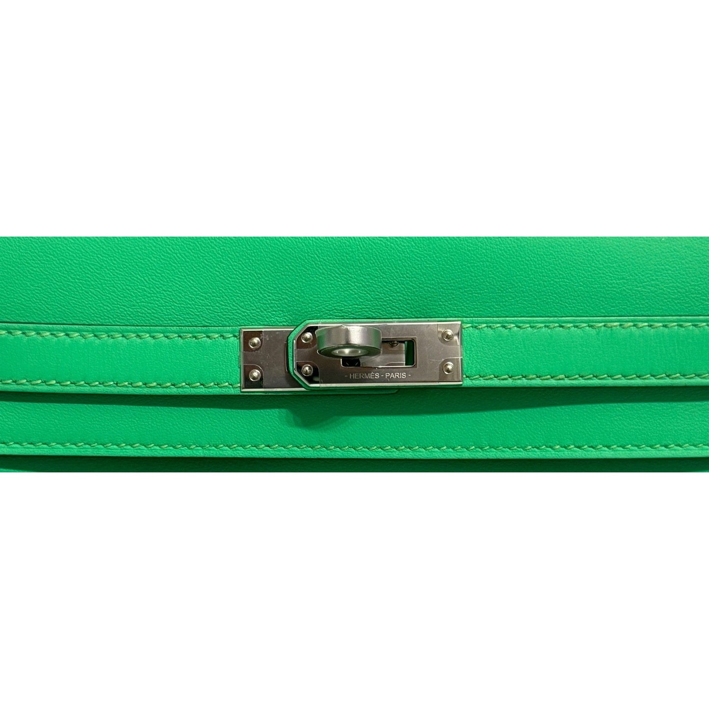 Hermes Kelly 25 Vert Comics Green Swift Leather Palladium Hardware
