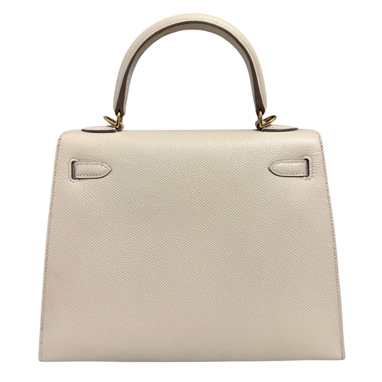 Hermes Kelly 25 Sellier Craie Cream Epsom Leather Gold Hardware