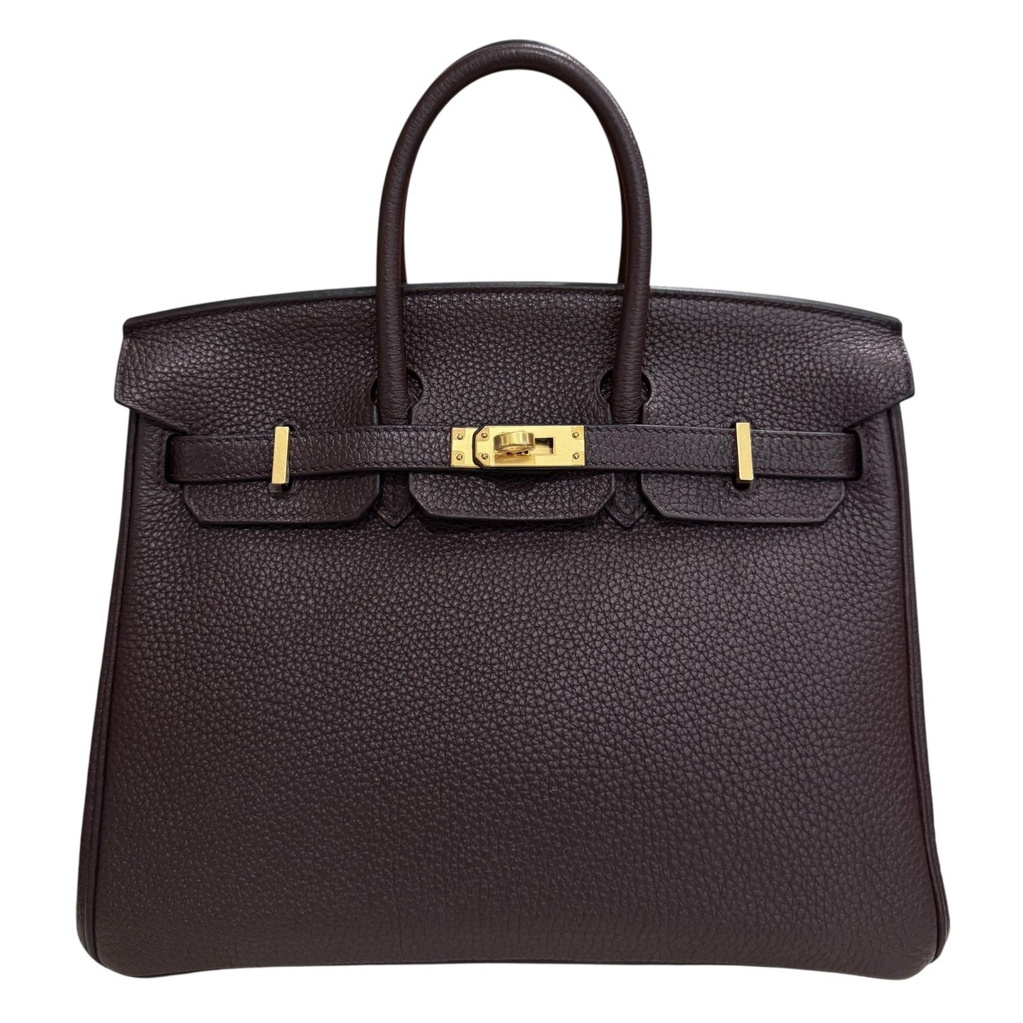 Hermes Birkin 25 Rouge Sellier Red Burgundy Togo Leather Gold Hardware RARE