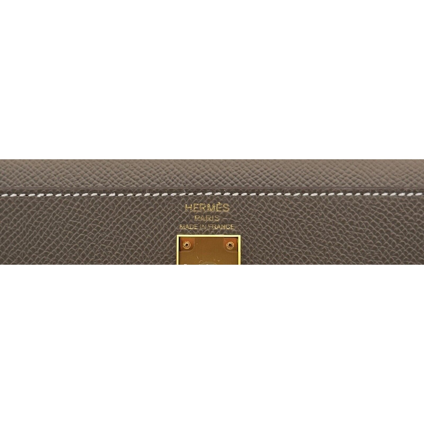 Hermes Kelly 25 Sellier Etoupe Gray Grey Epsom Gold Hardware NEW 2024