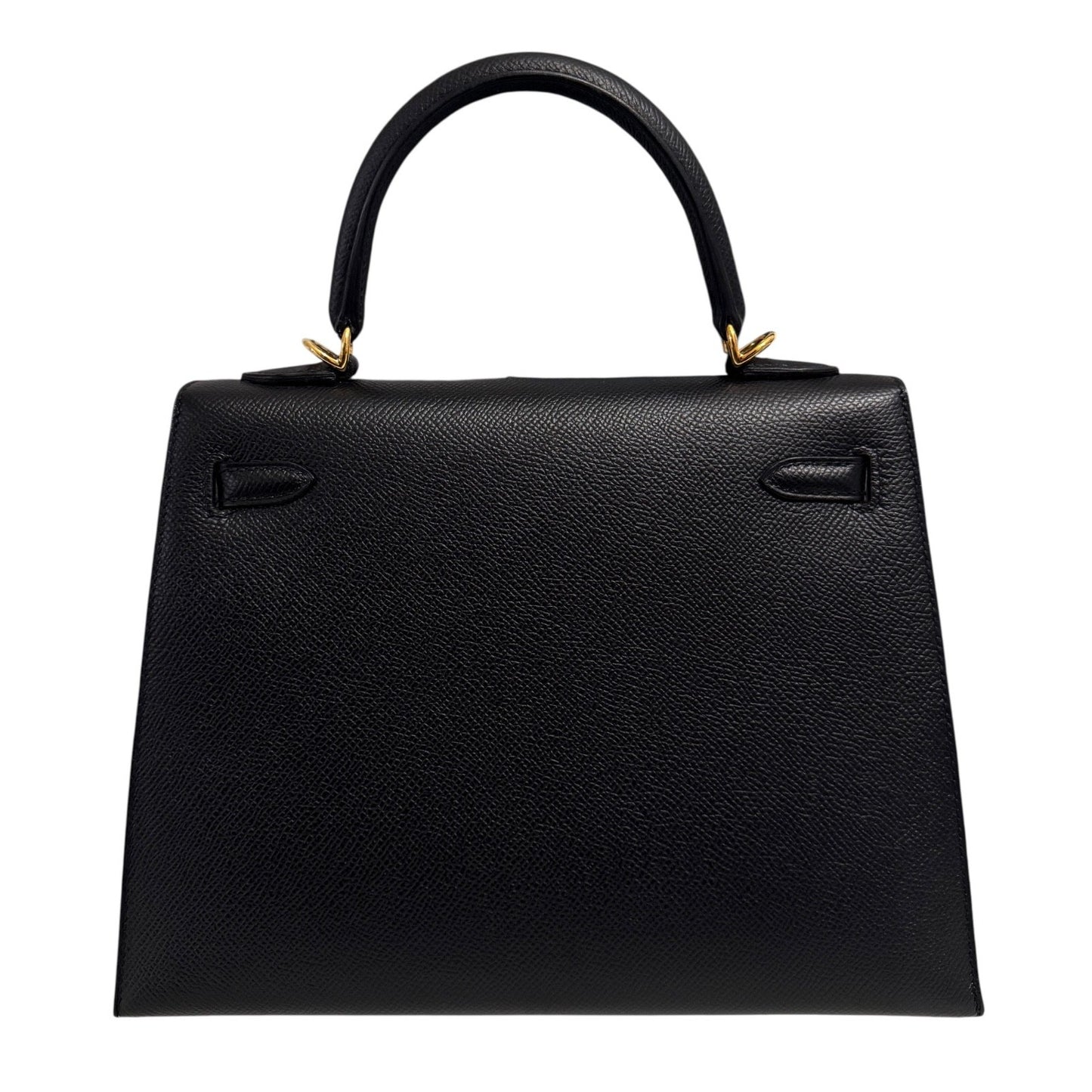 Hermes Kelly 25 Sellier Black Noir Epsom Leather Gold Hardware