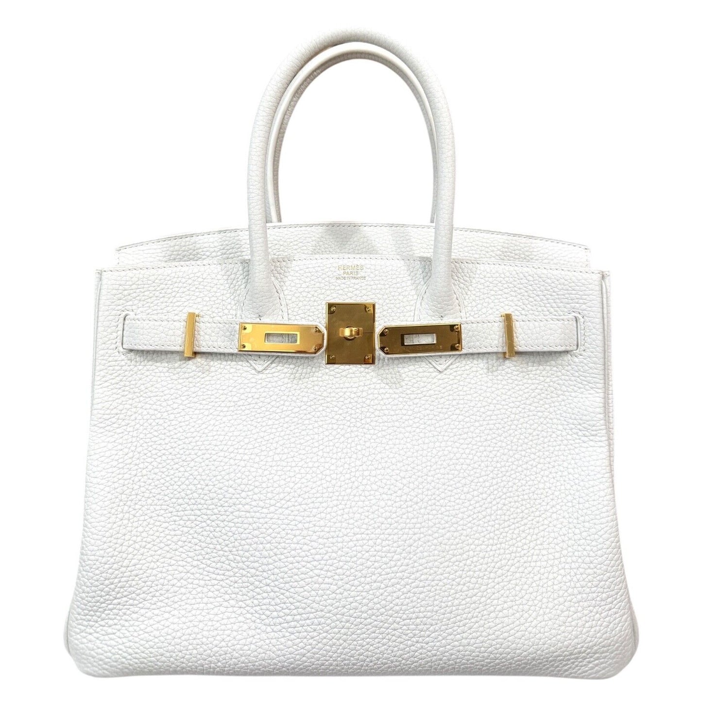 Hermes Birkin 30 White Blanc Leather Gold Hardware RARE