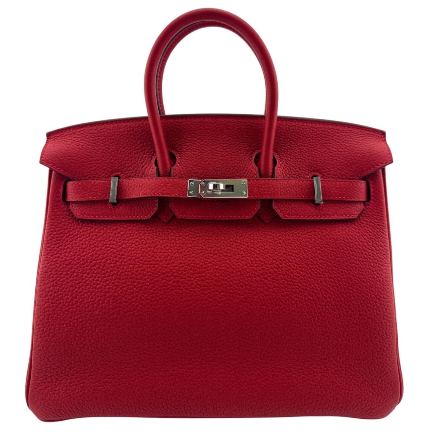 Hermes Birkin 25 Verso Rouge Casaque Rouge H Togo Leather Palladium Hardware
