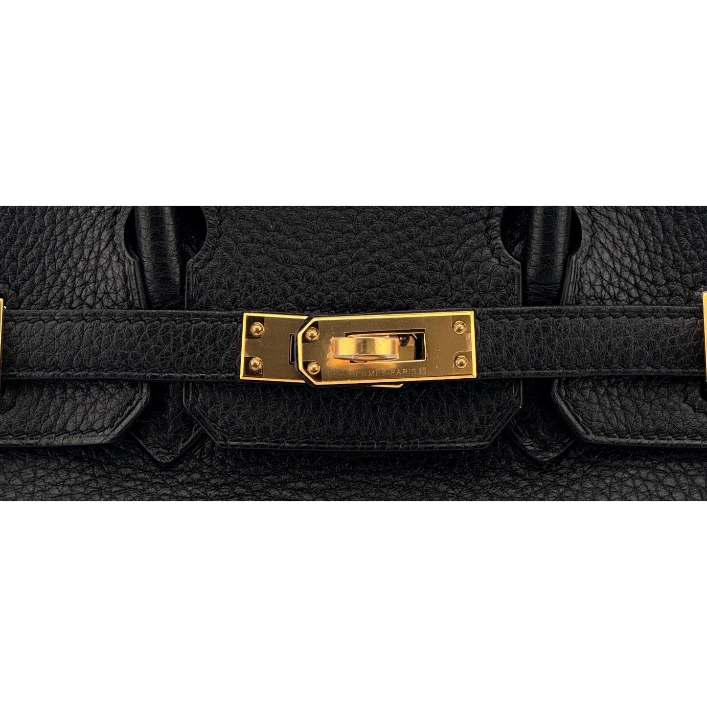 Hermes Birkin 25 Black Noir Togo Leather Gold Hardware Handbag