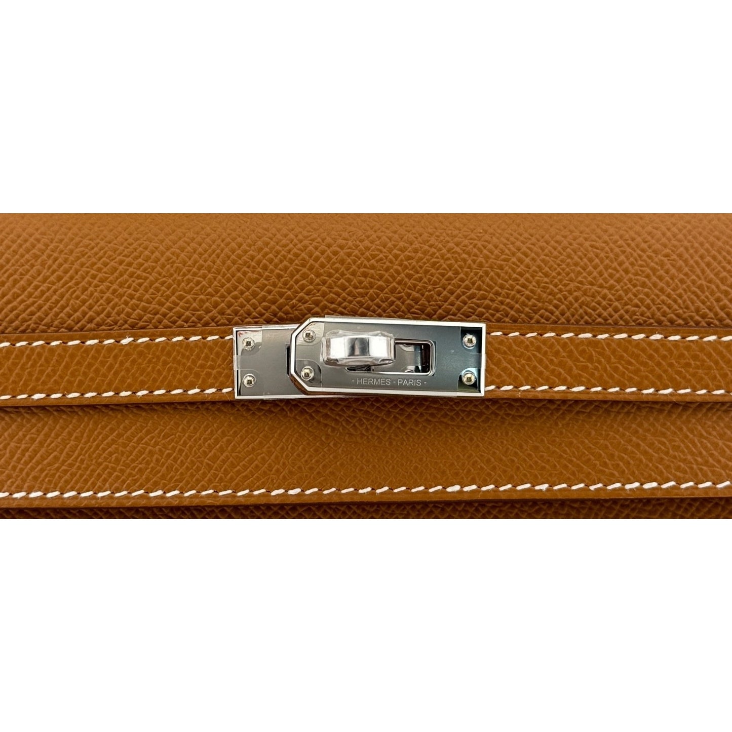 Hermes Kelly 25 Sellier Gold Tan Epsom Leather Palladium Hardware New 2025