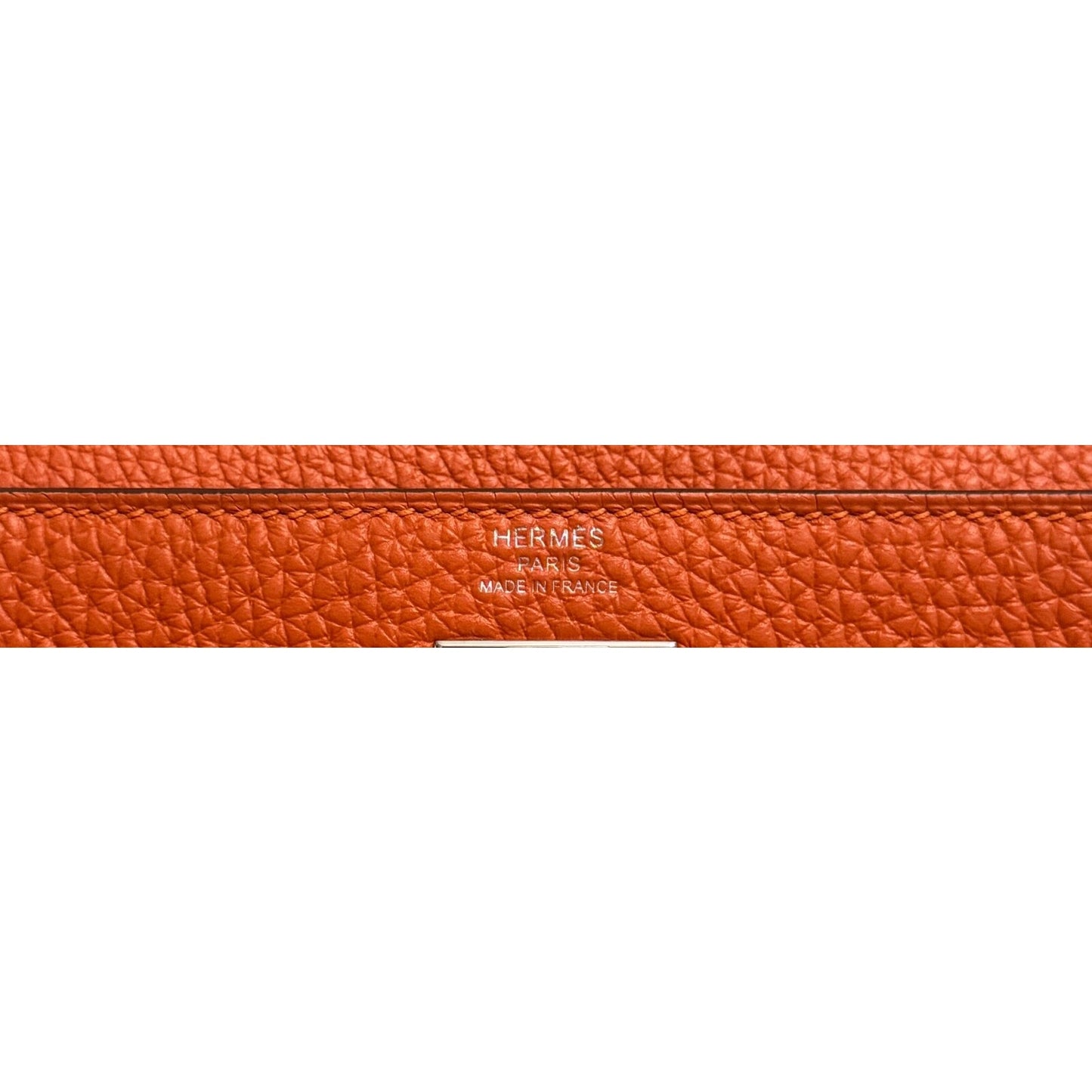 Hermes Kelly 28 Orange Togo Leather Palladium Hardware