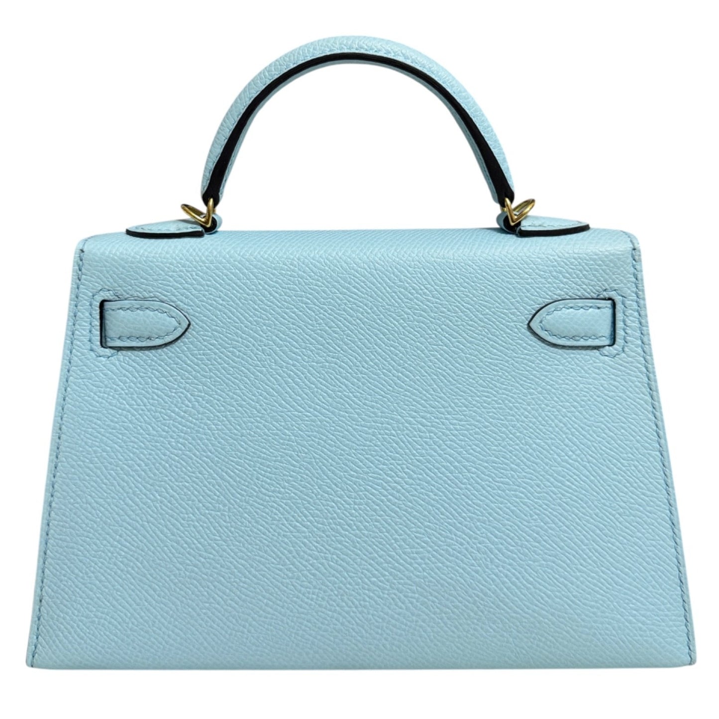 Hermes Kelly Mini 20 Bleu Zephyr Blue Epsom Leather Gold Hardware RARE