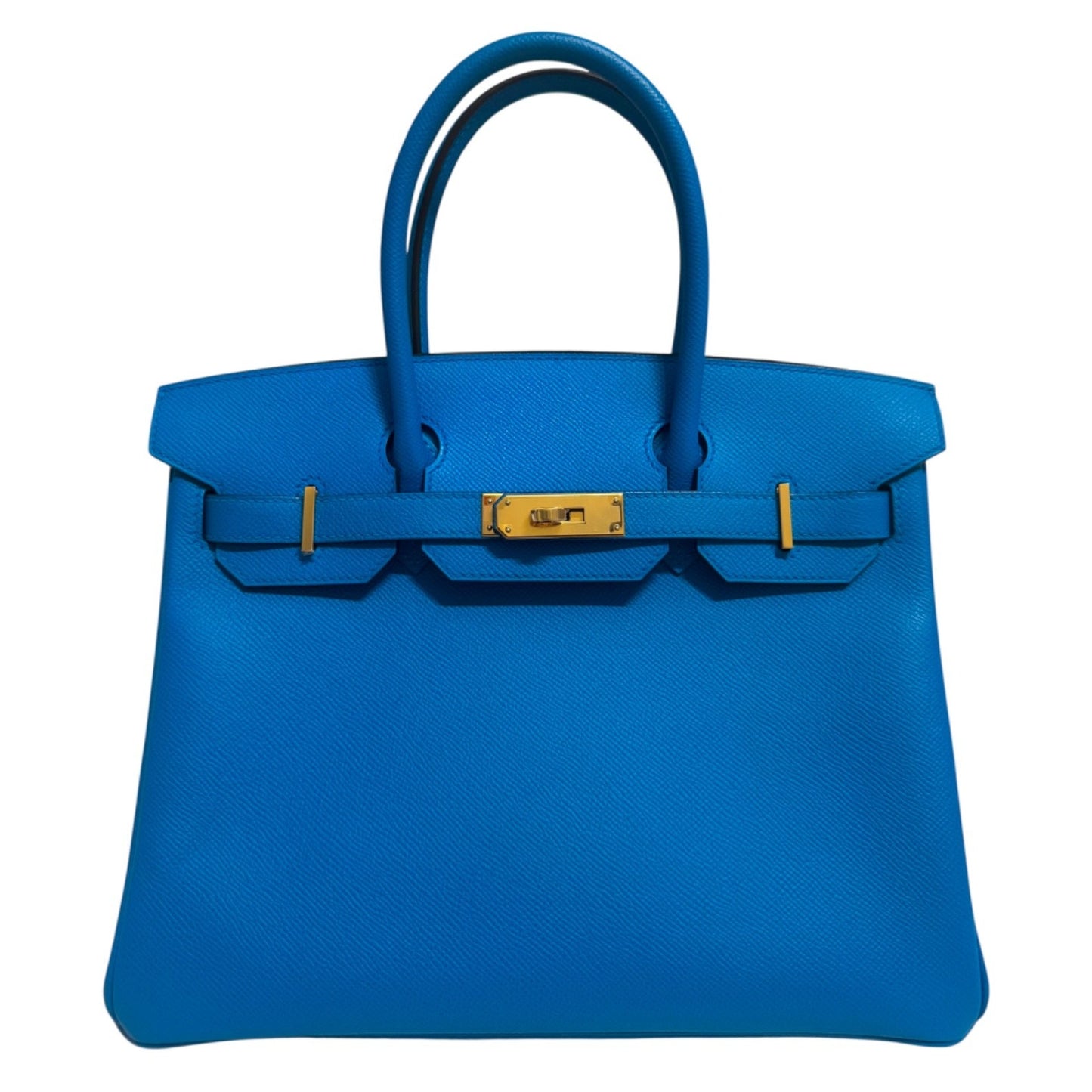 Hermes Birkin 30 Blue Frida Bleu Epsom Leather Gold Hardware