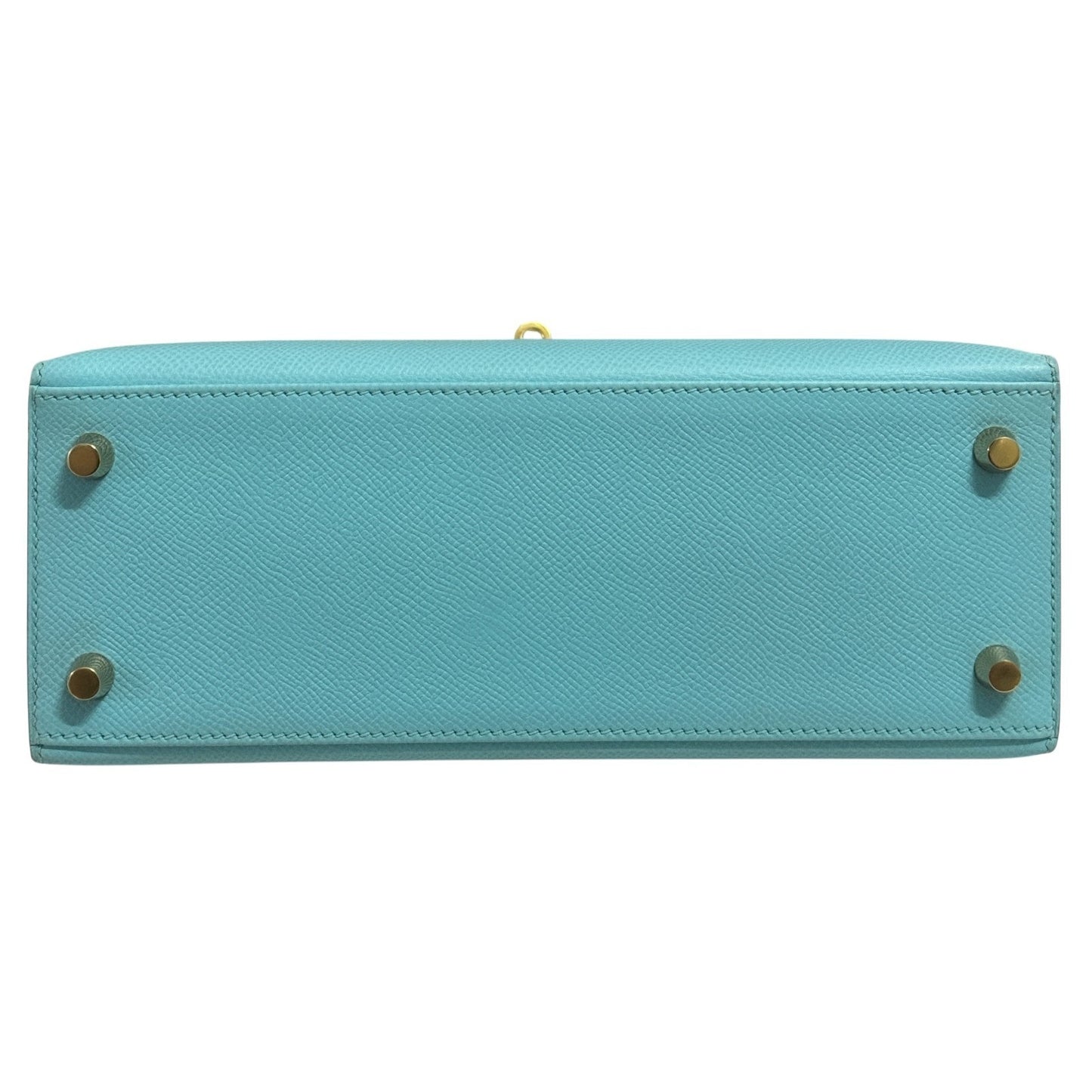 Hermes Kelly 25 Sellier Blue Atoll Tiffany Blue Epsom Leather Gold Hardware Rare