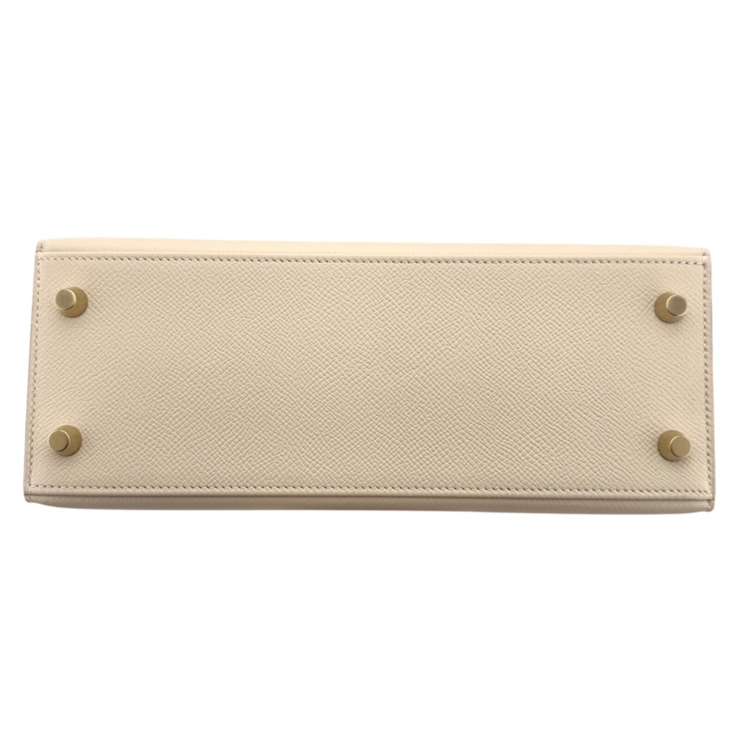 Hermes Kelly 25 Sellier Craie Cream White Epsom Leather Gold Hardware