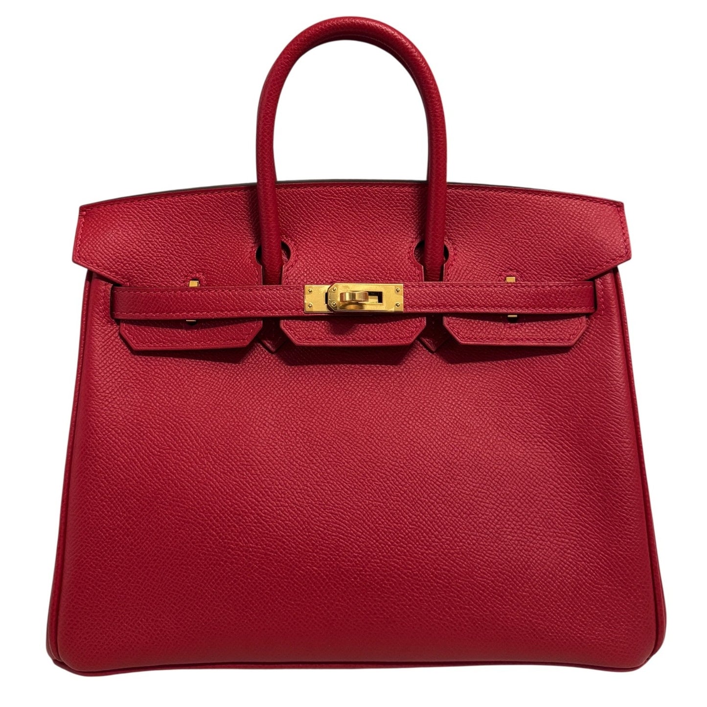 Hermes Birkin 25 Special Order Rouge Casaque Red Epsom Leather Gold Hardware