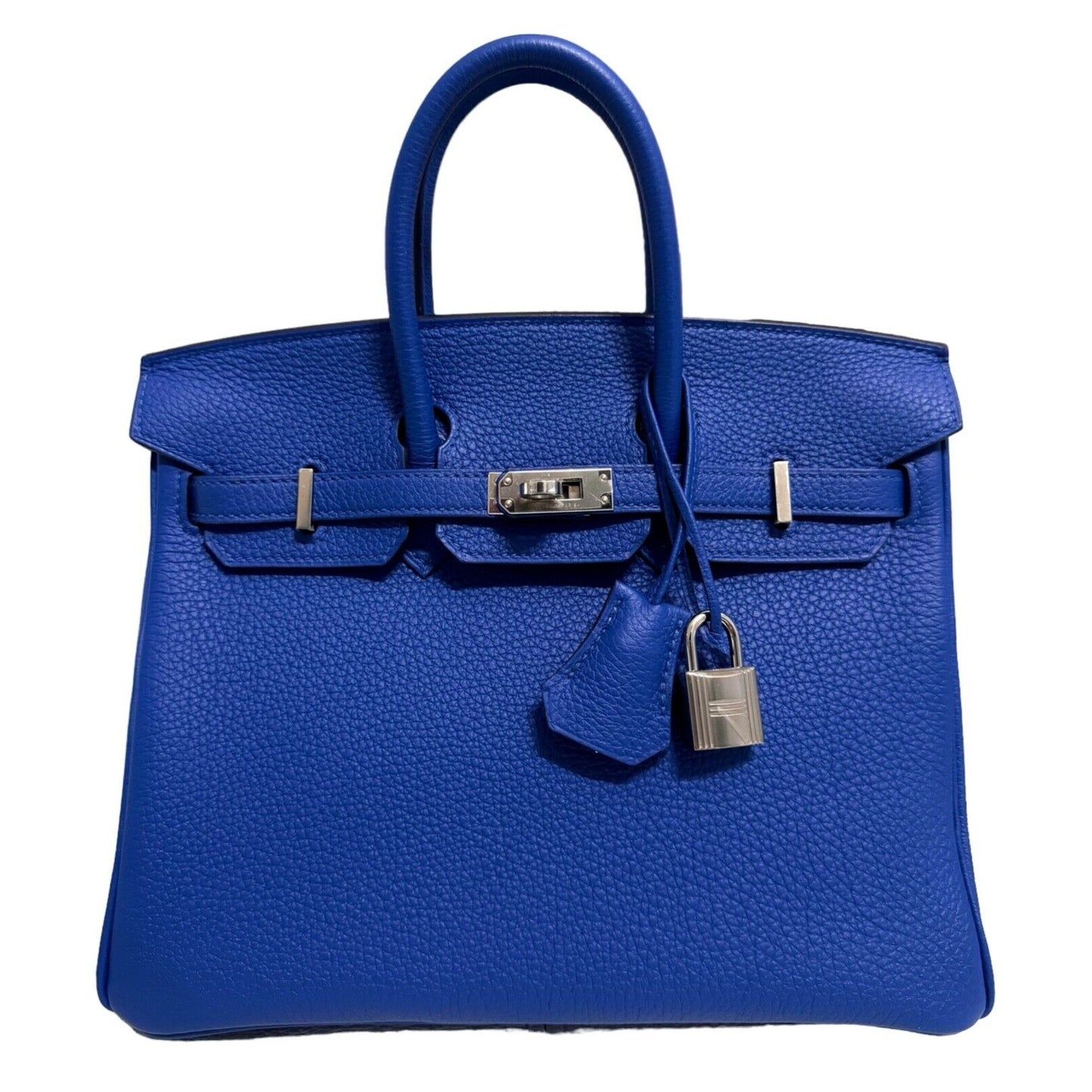 Hermes Birkin 25 Bleu Royal Royal Blue Togo Leather Palladium Hardware Handbag