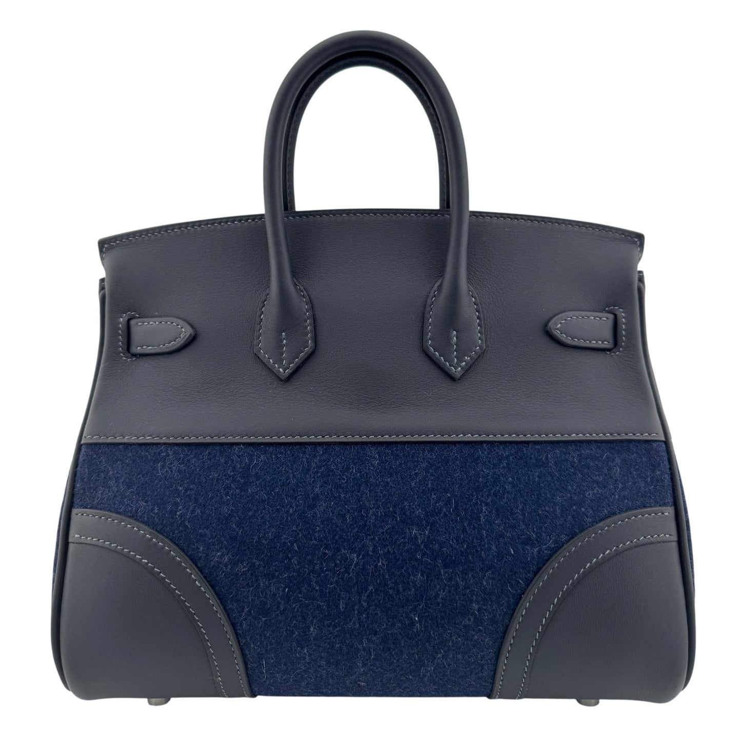 Hermes Birkin 25 Go Team Bleu Nuit Caban Blue Feutre Palladium Hardware 2025 Limited Edition